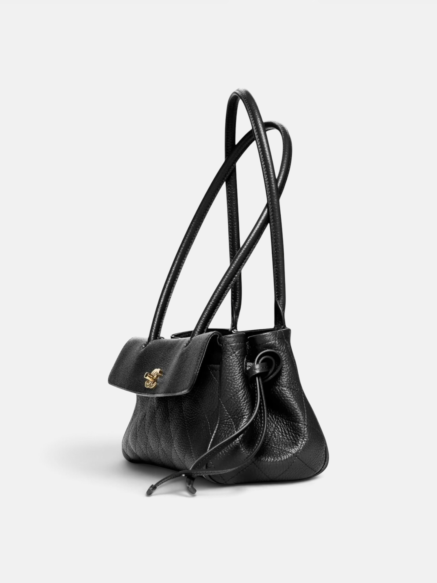Chanel Chanel Small Tote in Grained Calfskin & Gold-Tone Metal Black – side profile view in premium quality with AA+ craftsmanship