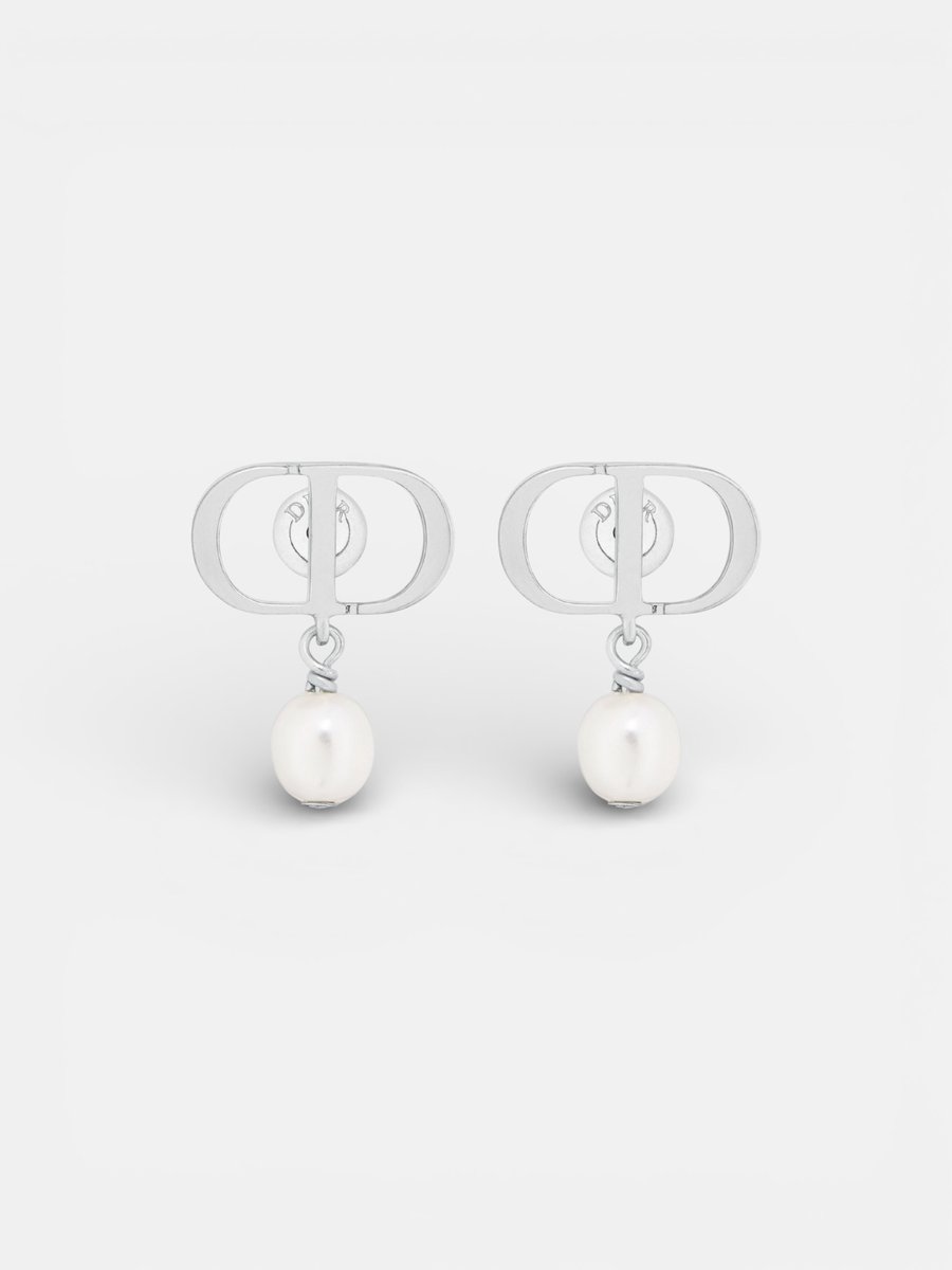 Dior Petit CD Earrings Silver