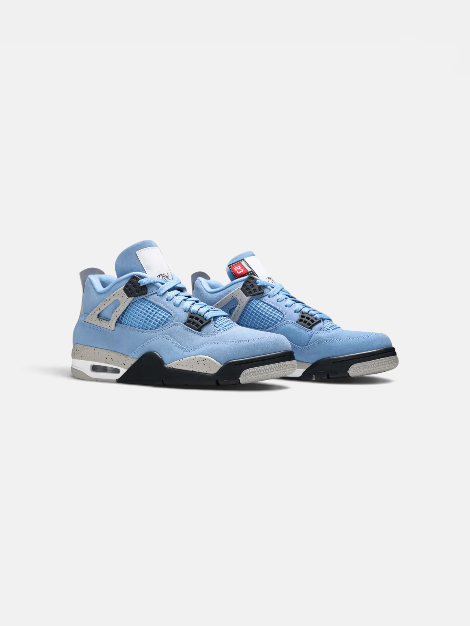 Jordan Jordan 4 Retro University Blue – detail view in premium quality with AA+ craftsmanship