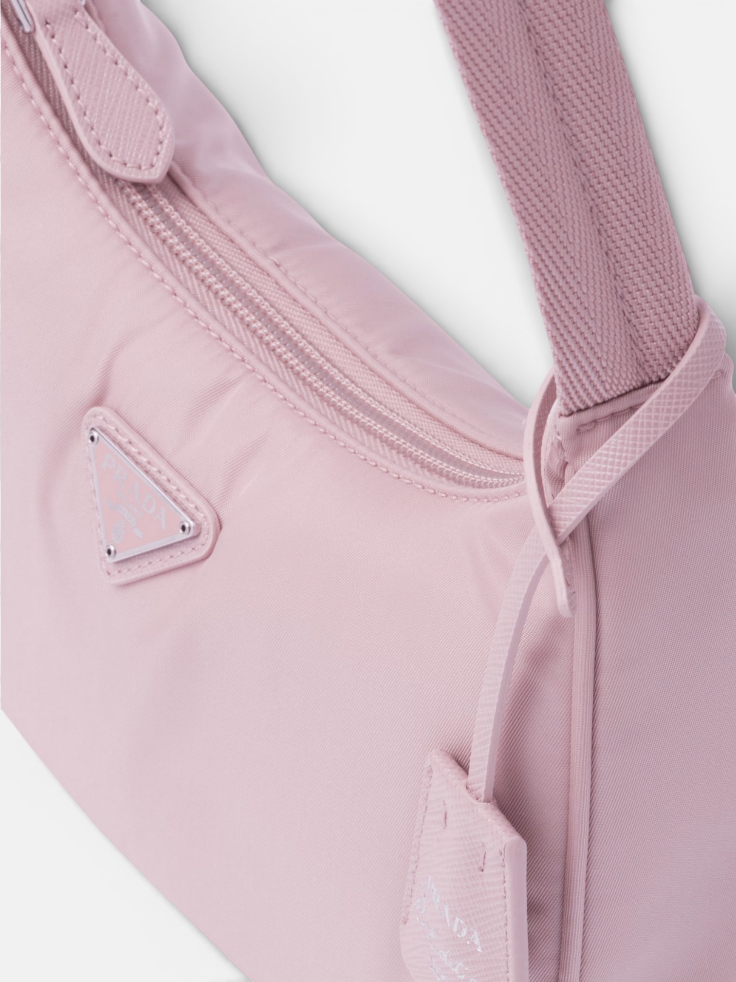 Prada Prada Re-Edition 2000 Mini-Bag Pink – detail view in premium quality with AA+ craftsmanship