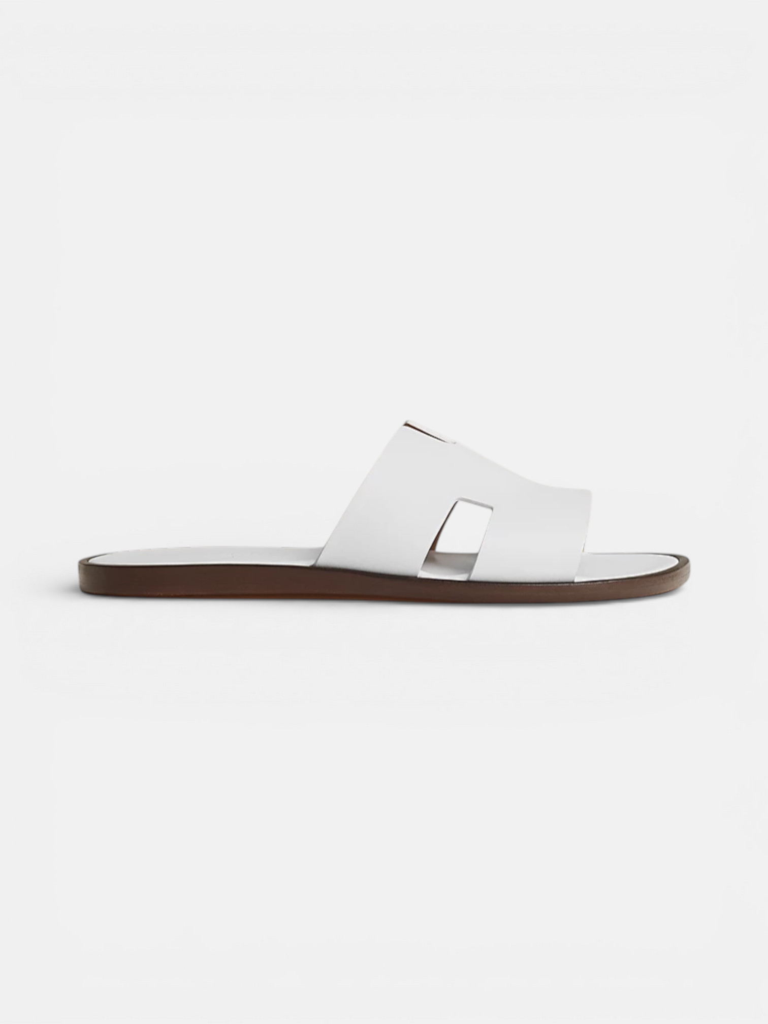 Hermes Hermes Izmir Sandal Blanc – side profile view in premium quality with AA+ craftsmanship