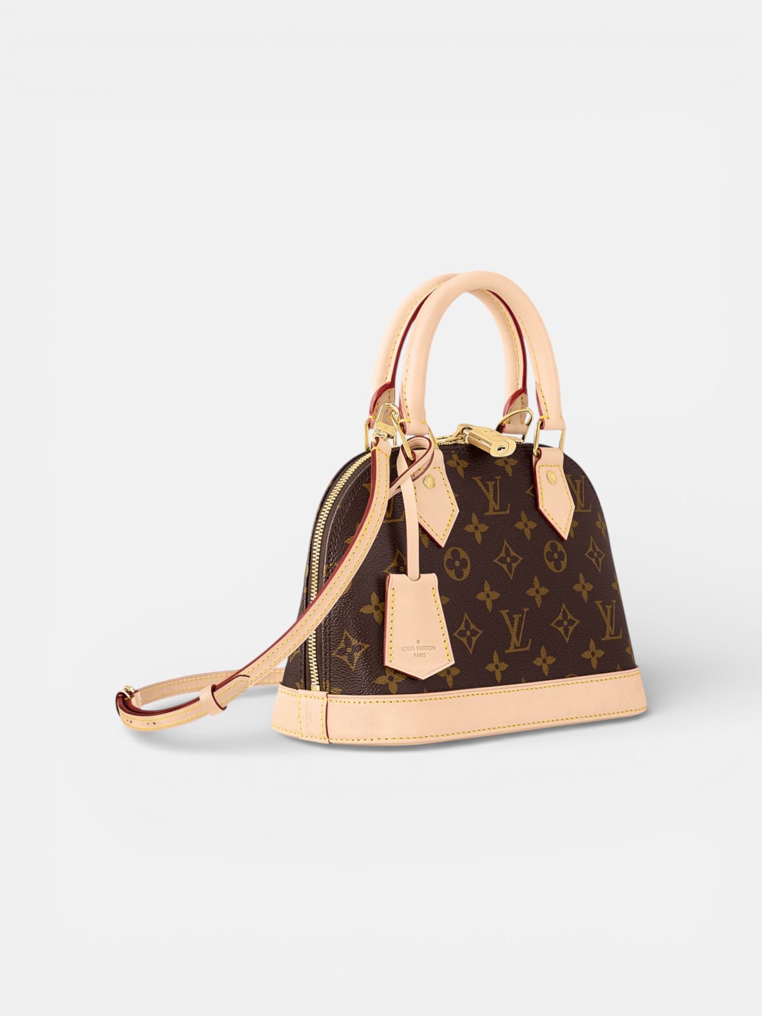 Louis Louis Vuitton Alma BB Brown – side profile view in premium quality with AA+ craftsmanship