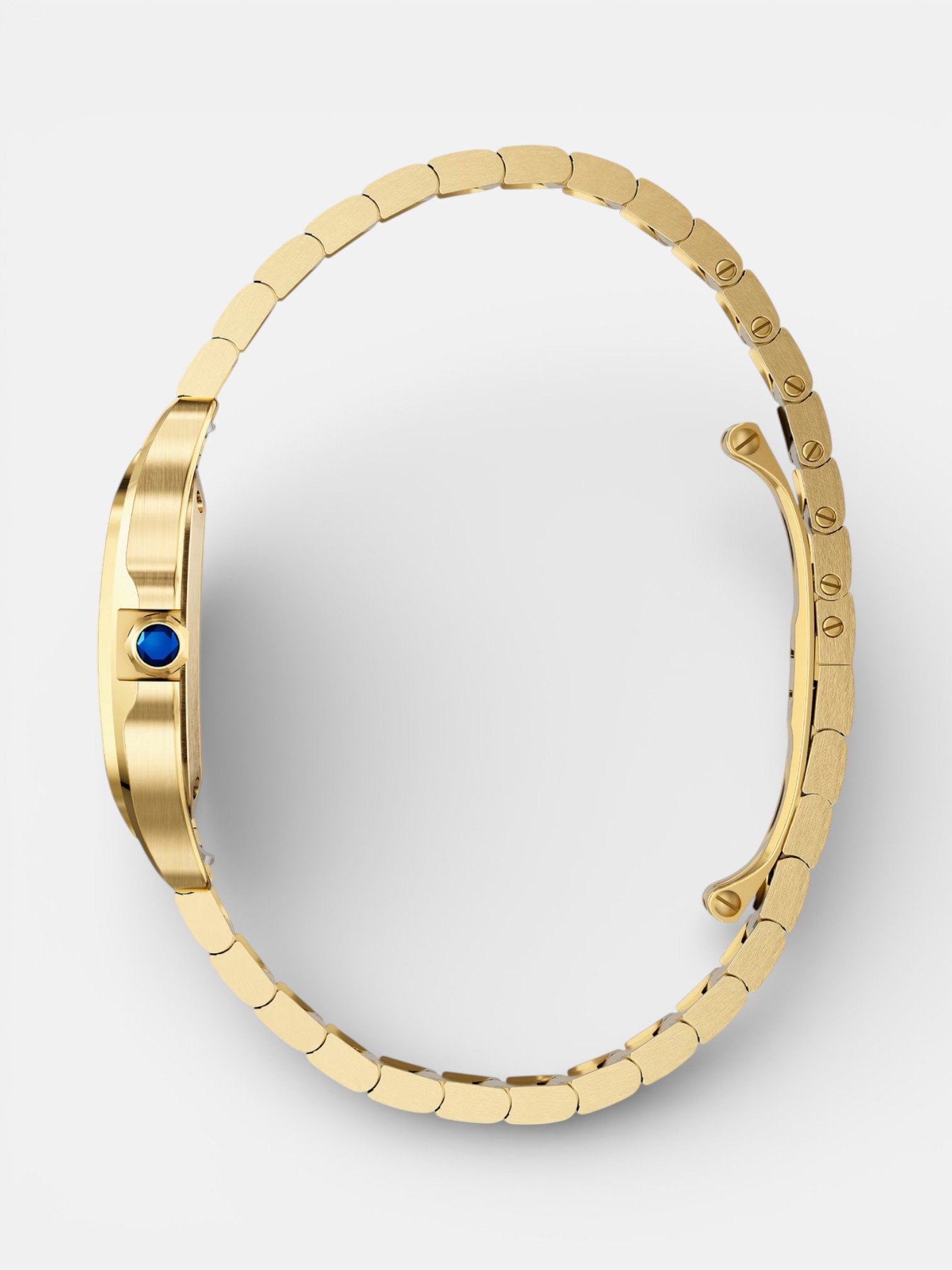 Cartier Cartier Santos Watch Gold Silver – close-up detail view in premium quality with AA+ craftsmanship