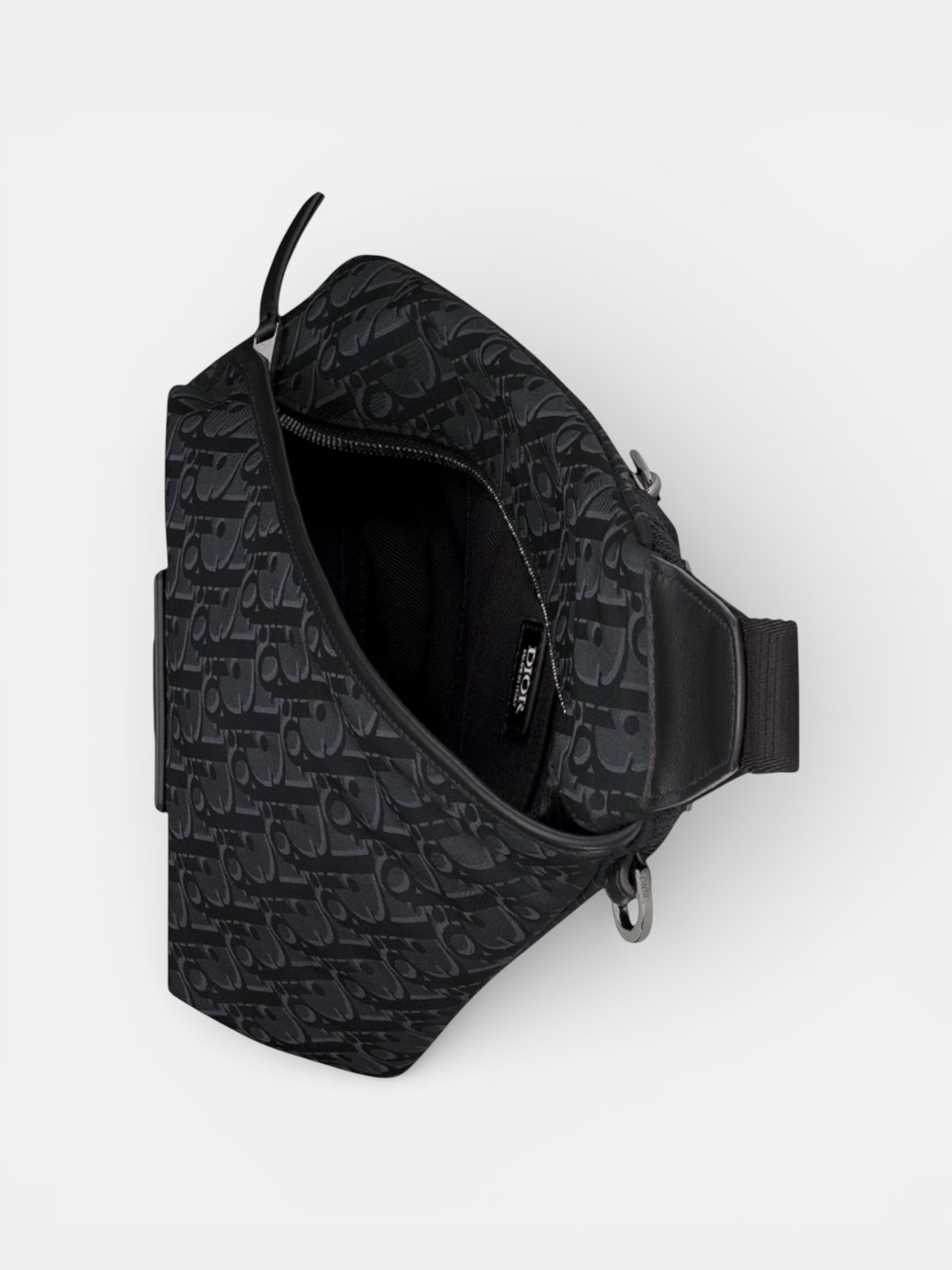 Dior Dior Trek Zipped Sling Bag Black – back view in premium quality with AA+ craftsmanship