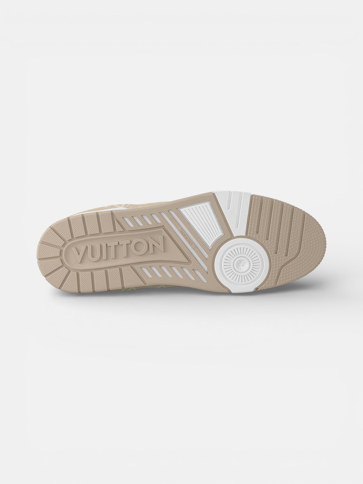 Louis Louis Vuitton Trainer Beige – detail view in premium quality with AA+ craftsmanship