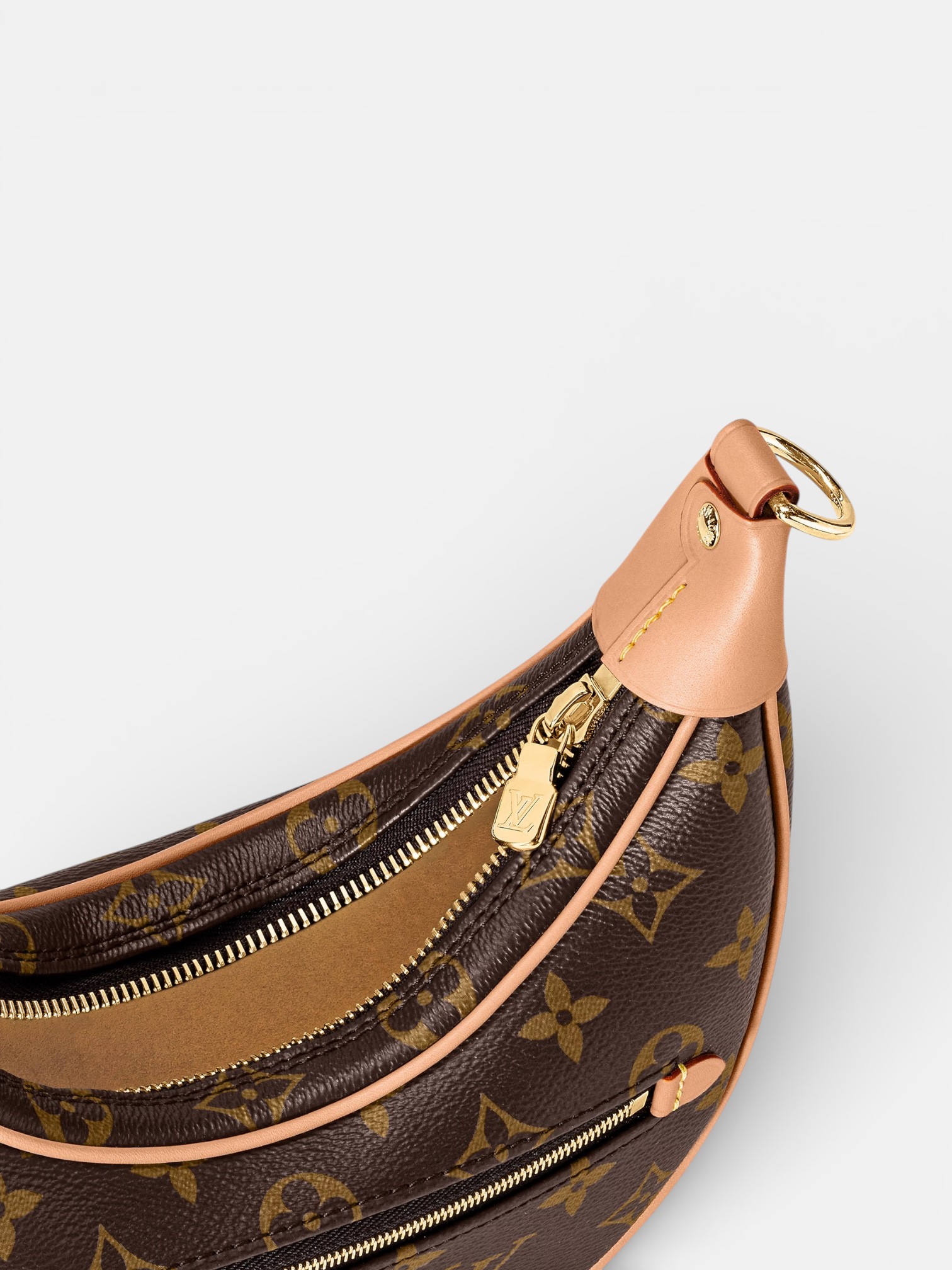 Louis Louis Vuitton Loop Bag Brown – detail view in premium quality with AA+ craftsmanship