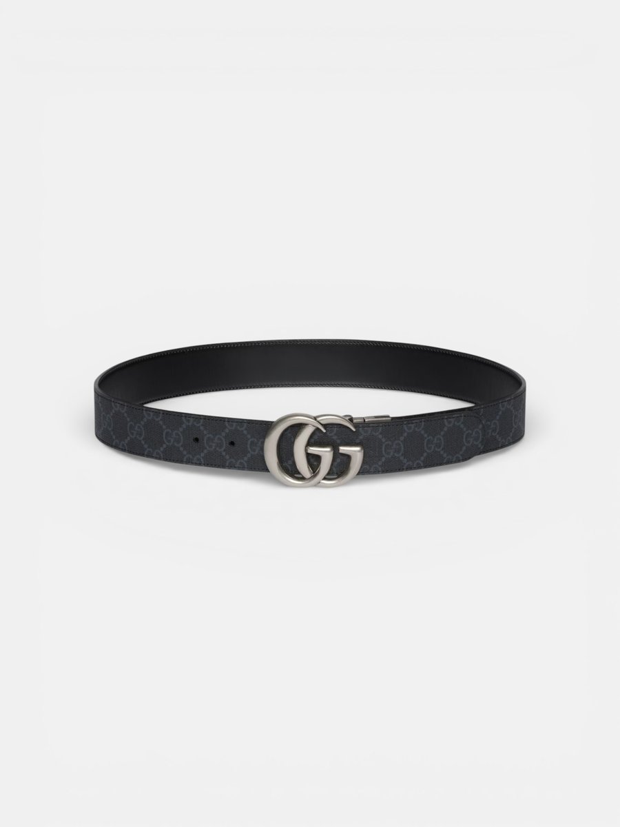 Gucci GG Marmont Reversible Belt Black GG Supreme