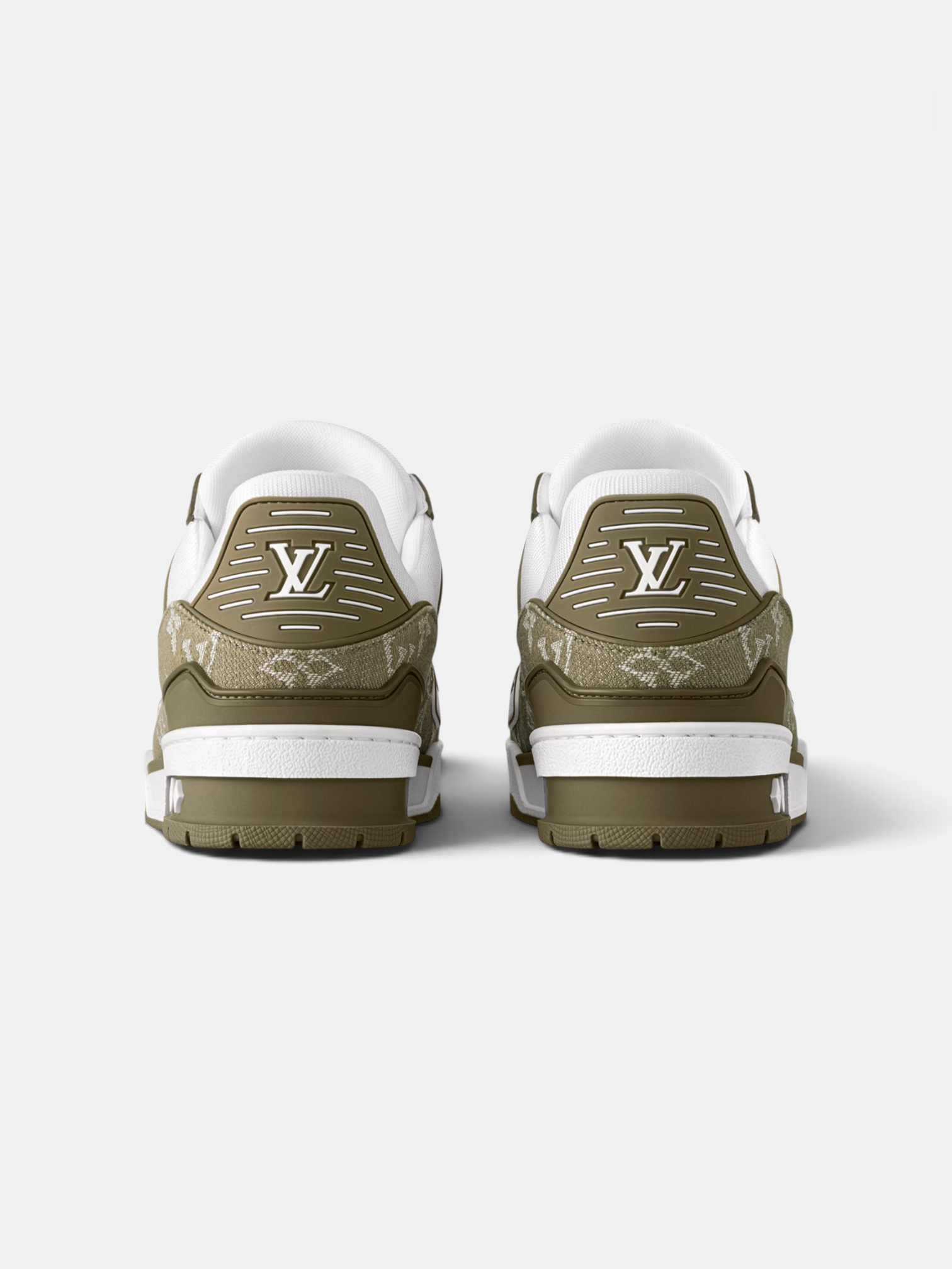 Louis Louis Vuitton Trainer Olive Green – side profile view in premium quality with AA+ craftsmanship