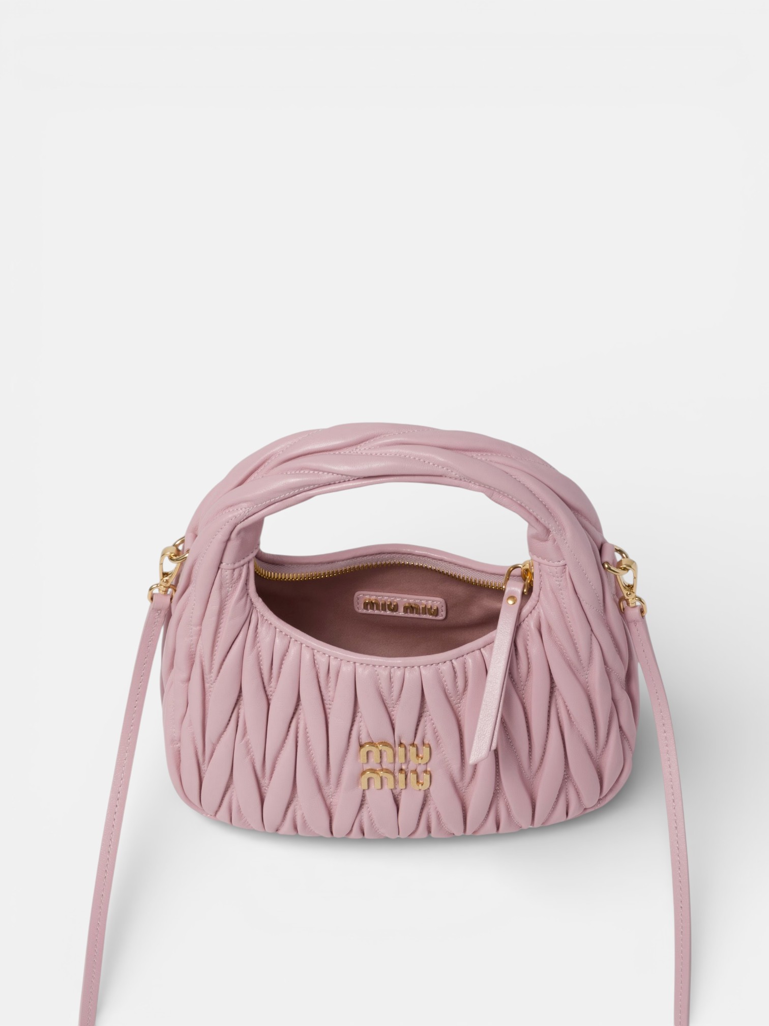 MiuMiu MiuMiu Wander Leather Bag Pink – back view in premium quality with AA+ craftsmanship