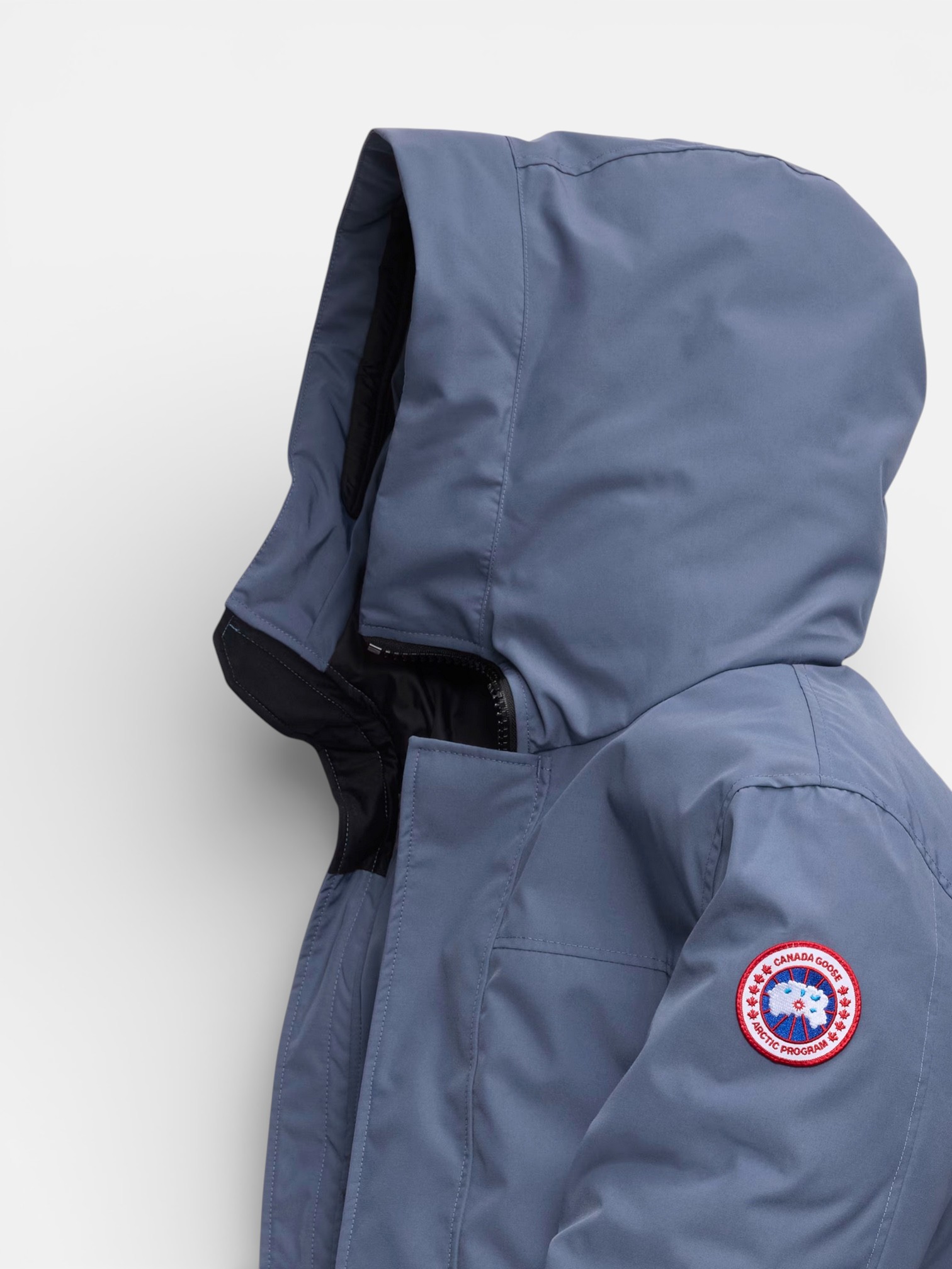 Canada Canada Goose Langford Parka Ozone Blue – side profile view in premium quality with AA+ craftsmanship