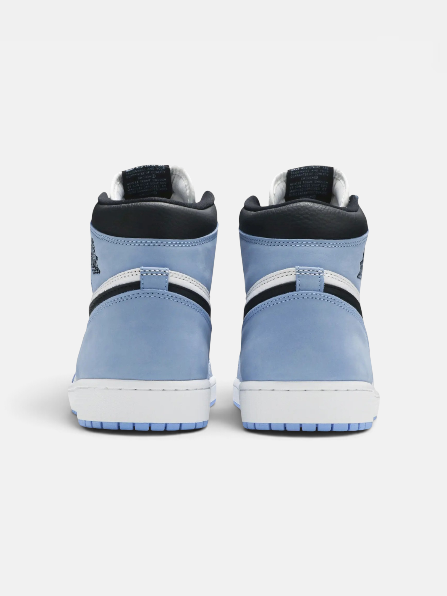 Jordan Jordan 1 Retro University Blue – back view in premium quality with AA+ craftsmanship