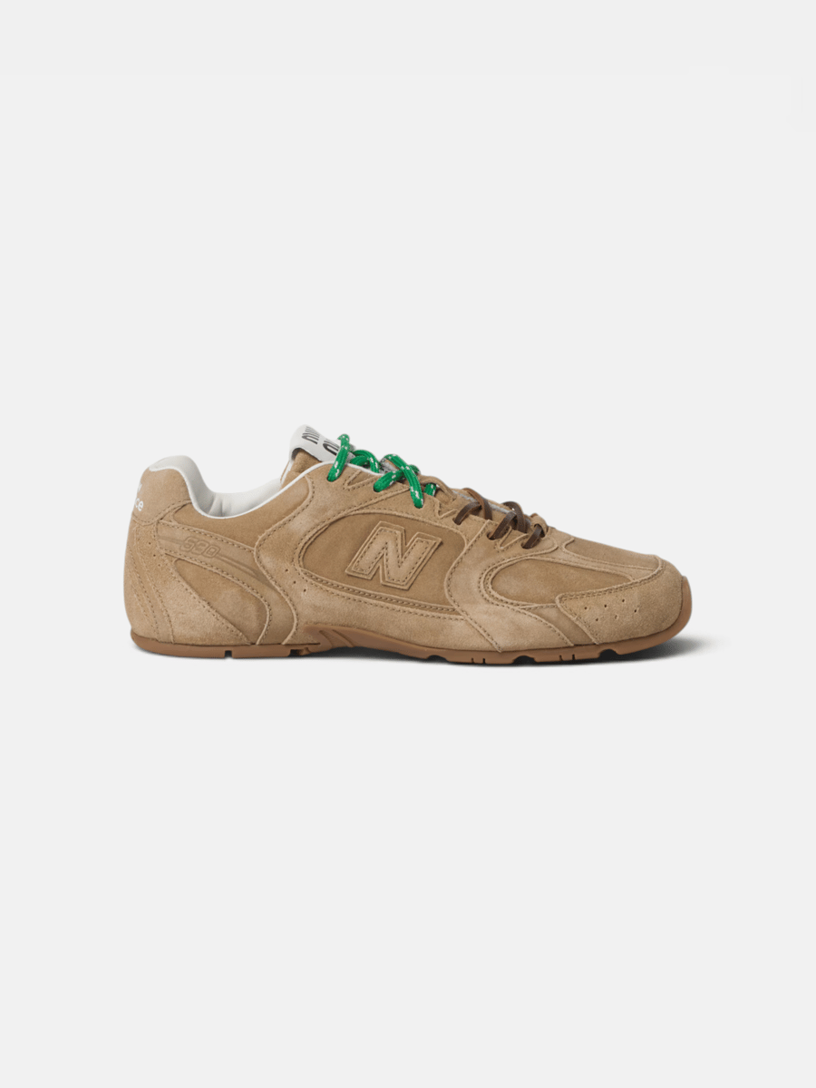 MiuMiu 530 SL Suede Sneakers Ecru