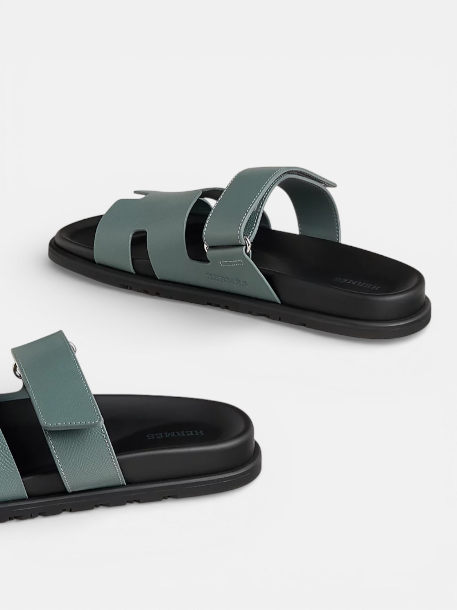 Hermes Hermes Chypre Sandal Bleu Tonnerre – back view in premium quality with AA+ craftsmanship