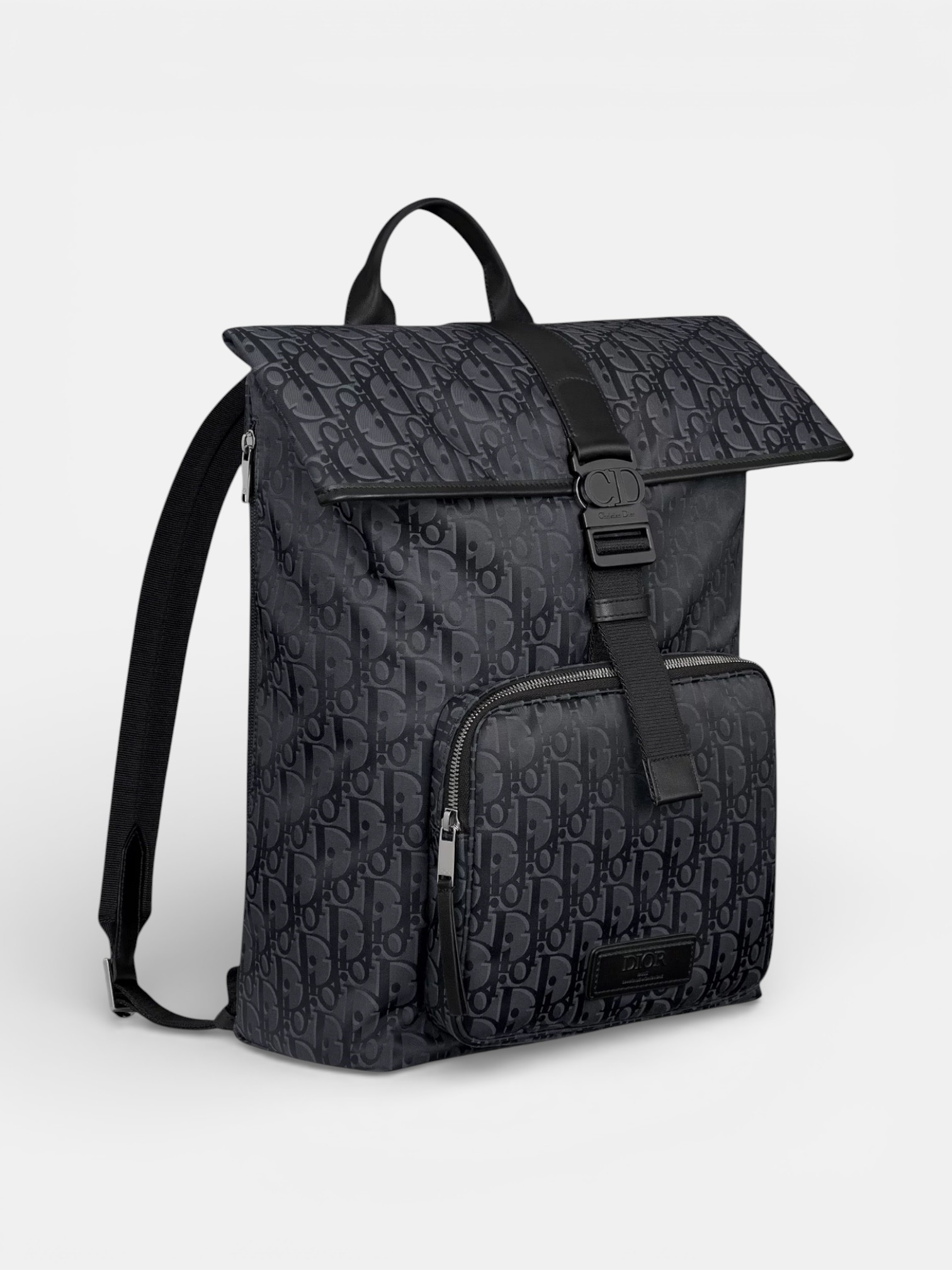 Dior Dior Trek Roll Top Backpack Black – close-up detail view in premium quality with AA+ craftsmanship