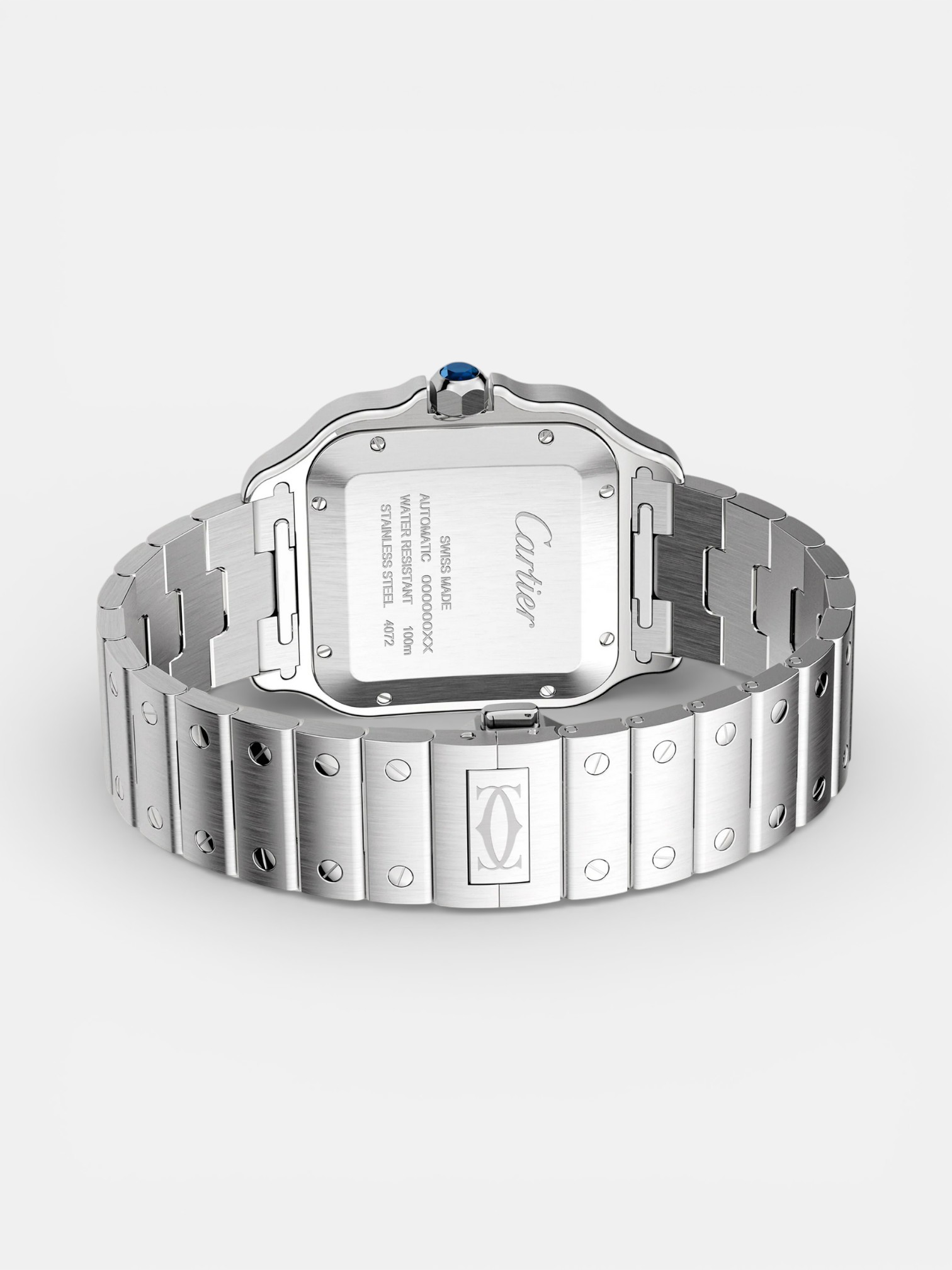 Cartier Cartier Santos Watch White Dial – detail view in premium quality with AA+ craftsmanship