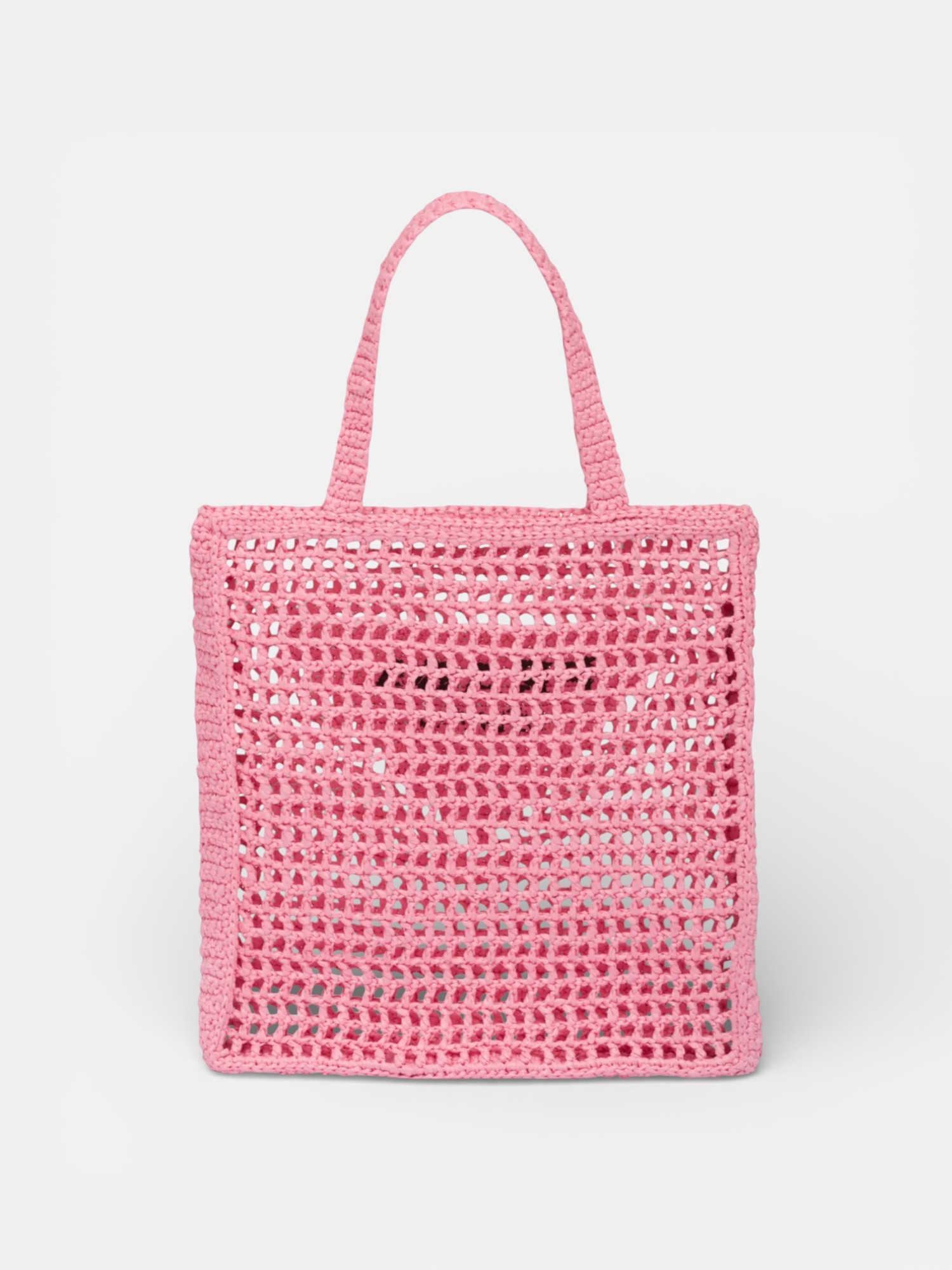Prada Prada Crochet Tote Bag Pink – side profile view in premium quality with AA+ craftsmanship