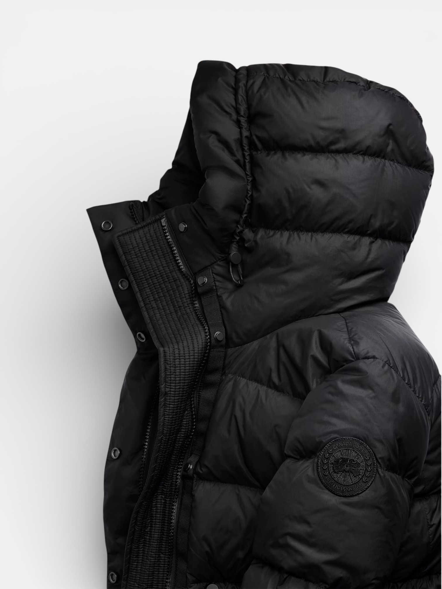 Canada Canada Goose Montgomery Coat Black – side profile view in premium quality with AA+ craftsmanship