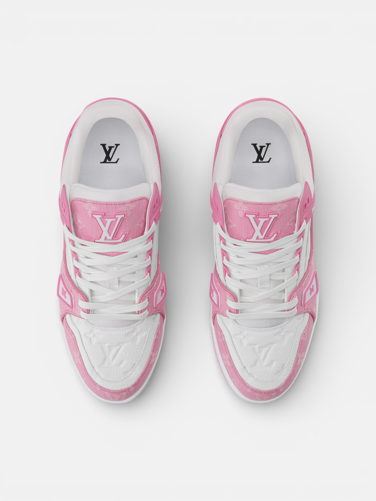 Louis Louis Vuitton Trainer Pink – close-up detail view in premium quality with AA+ craftsmanship