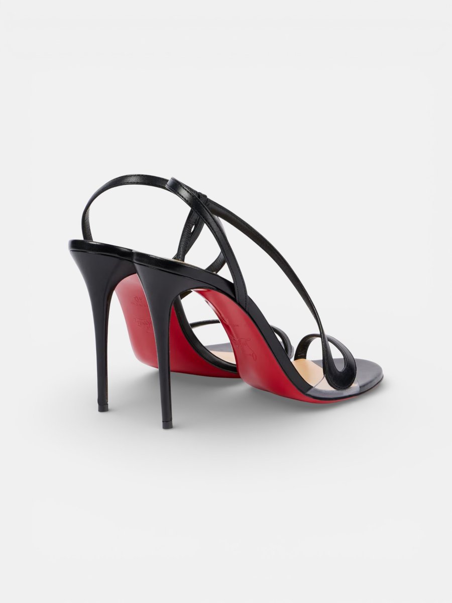Louboutin Rosalie Leather Sandals Black - Preview
