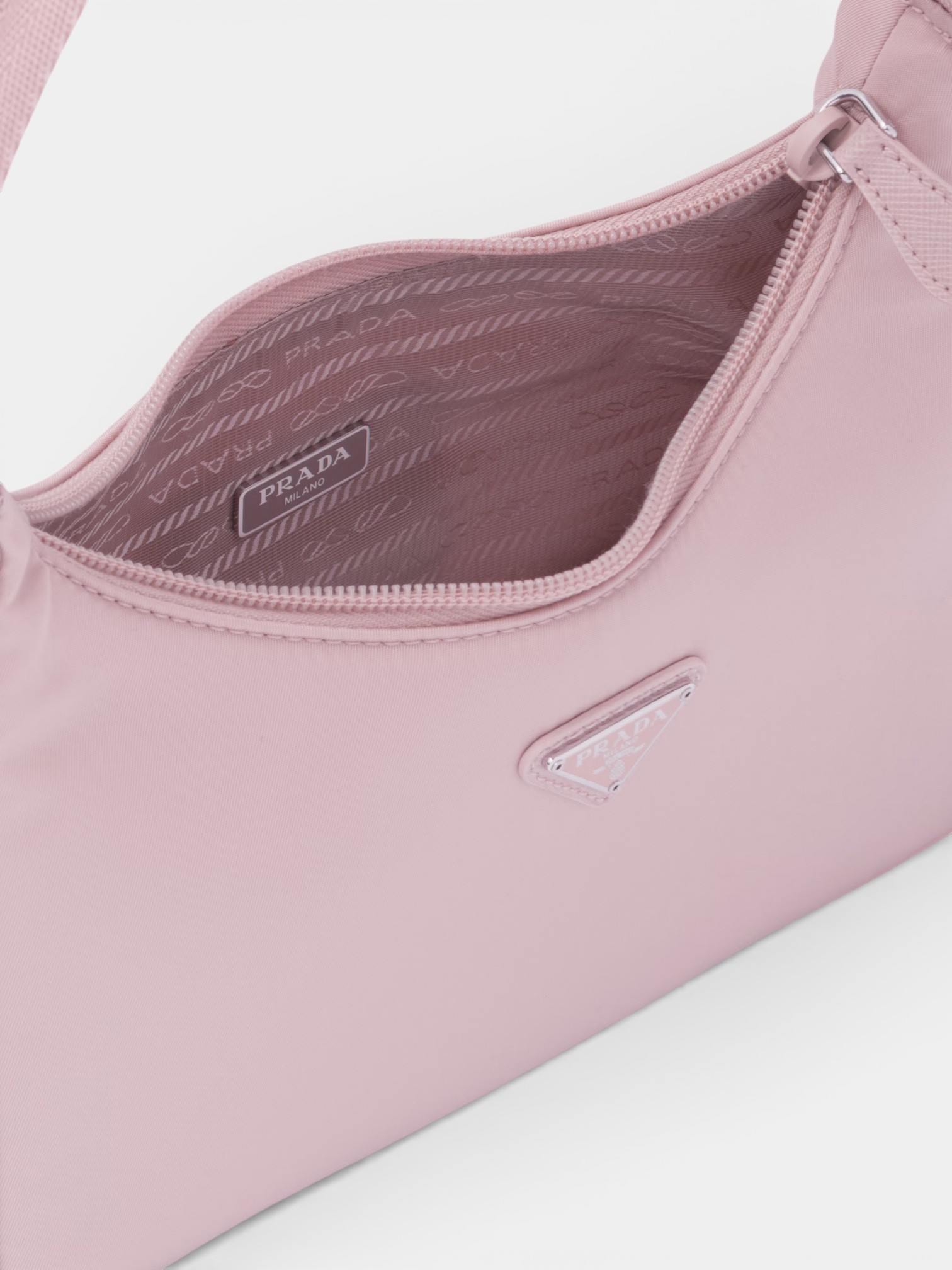 Prada Prada Re-Edition 2000 Mini-Bag Pink – back view in premium quality with AA+ craftsmanship