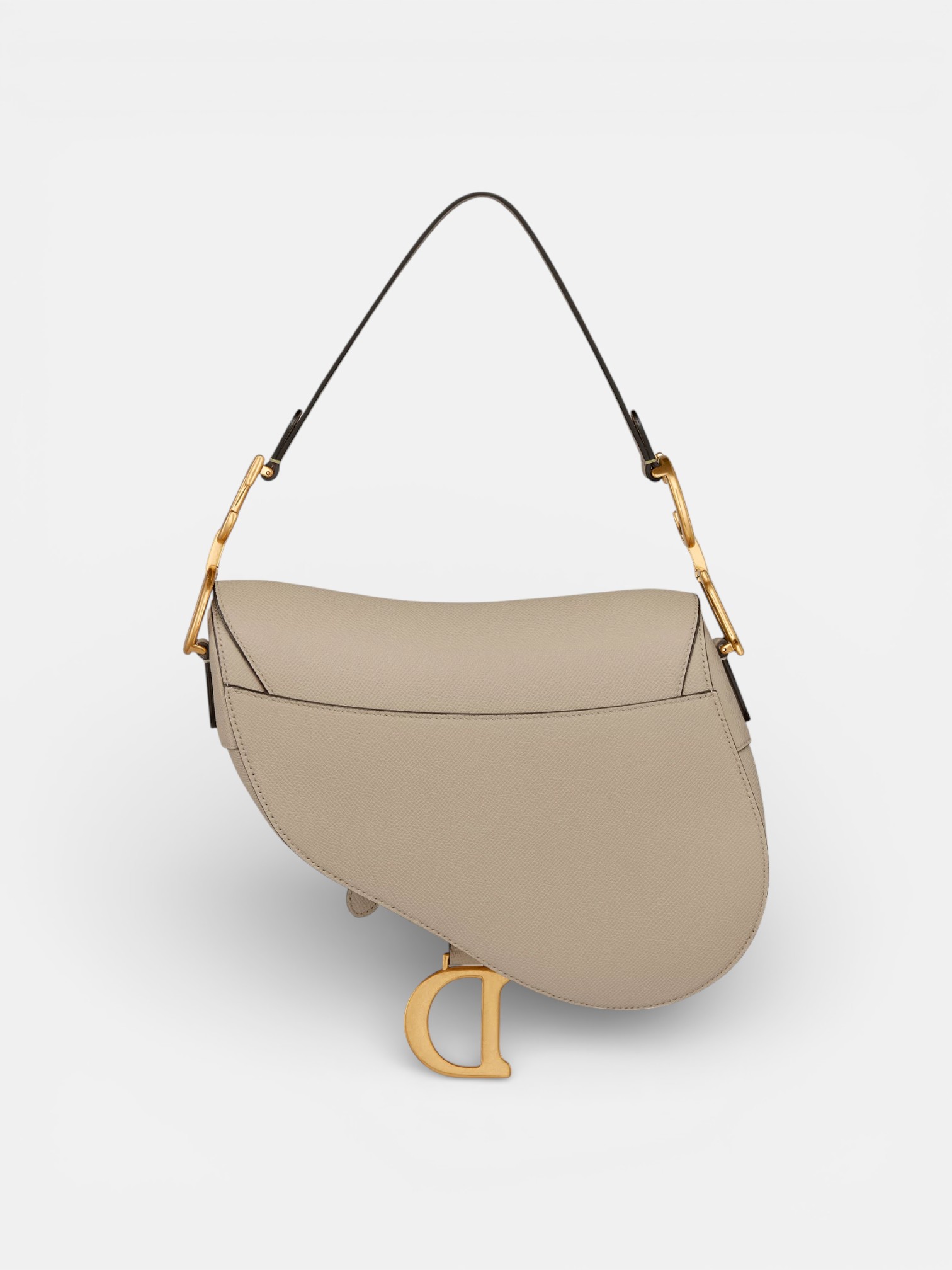 Dior Dior Saddle Bag Grained Beige – back view in premium quality with AA+ craftsmanship