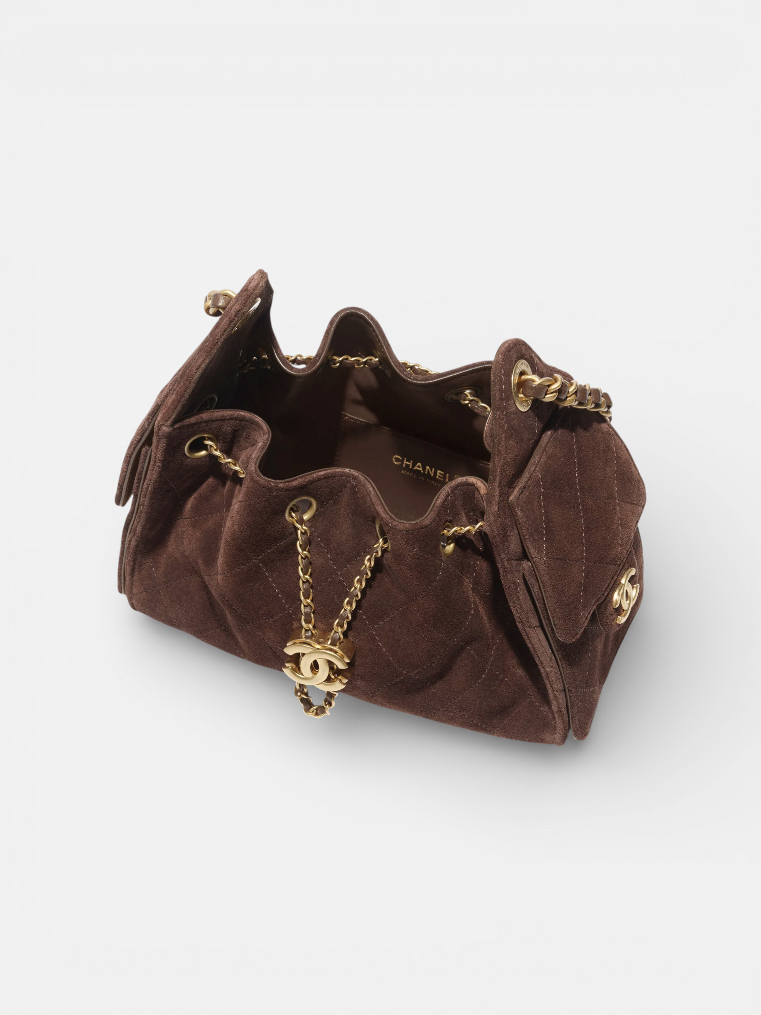 Chanel Chanel 25 Mini Suede – side profile view in premium quality with AA+ craftsmanship