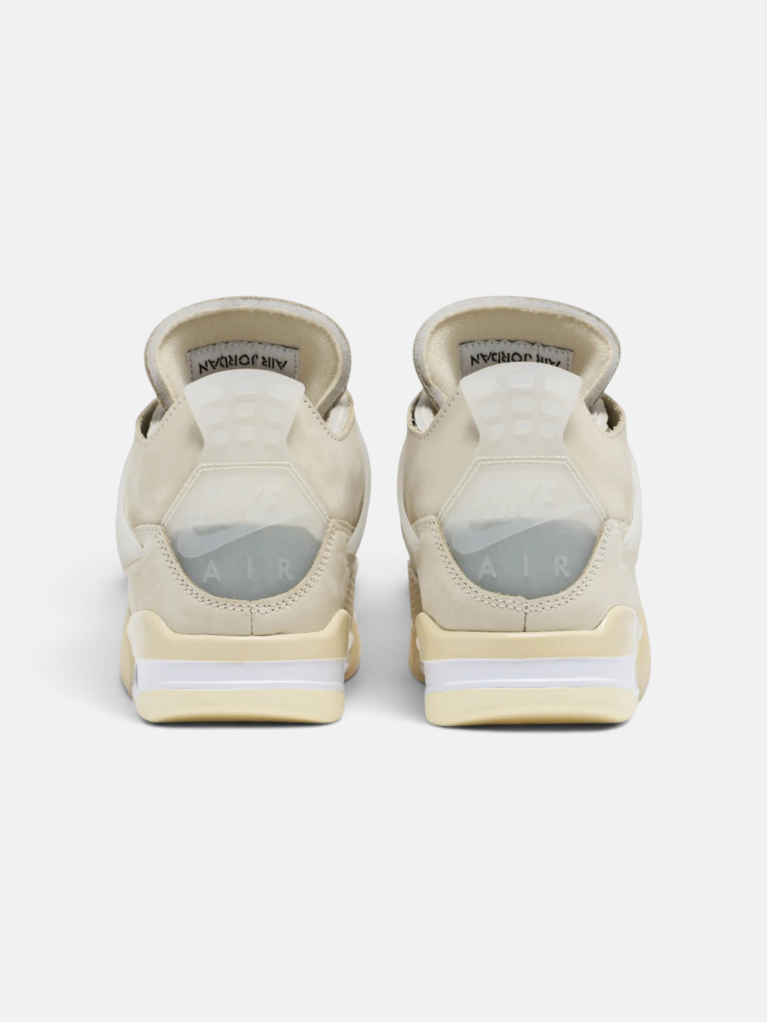 Jordan Jordan 4 Retro Off-White Sail – back view in premium quality with AA+ craftsmanship