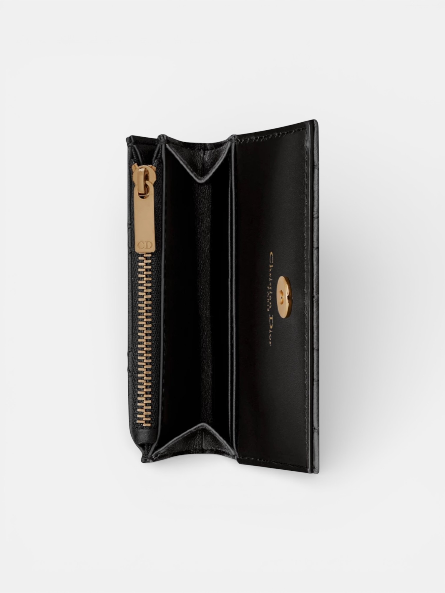 Dior Dior Caro Glycine Wallet Black – close-up detail view in premium quality with AA+ craftsmanship