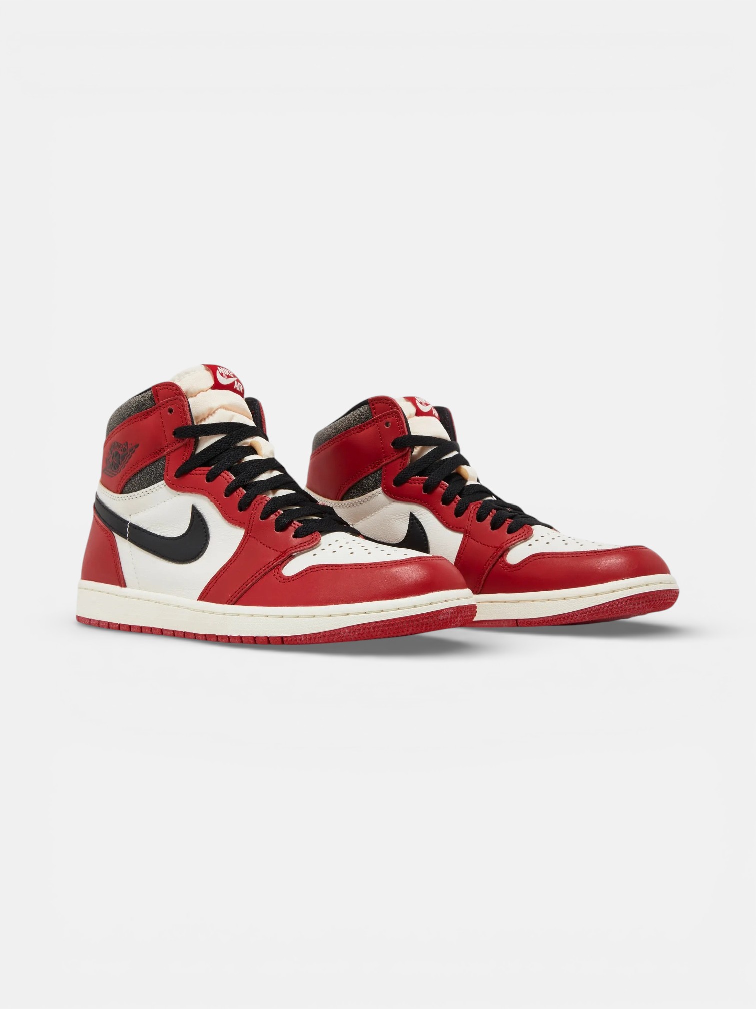 Jordan Jordan 1 Retro High OG Chicago Lost and Found – detail view in premium quality with AA+ craftsmanship