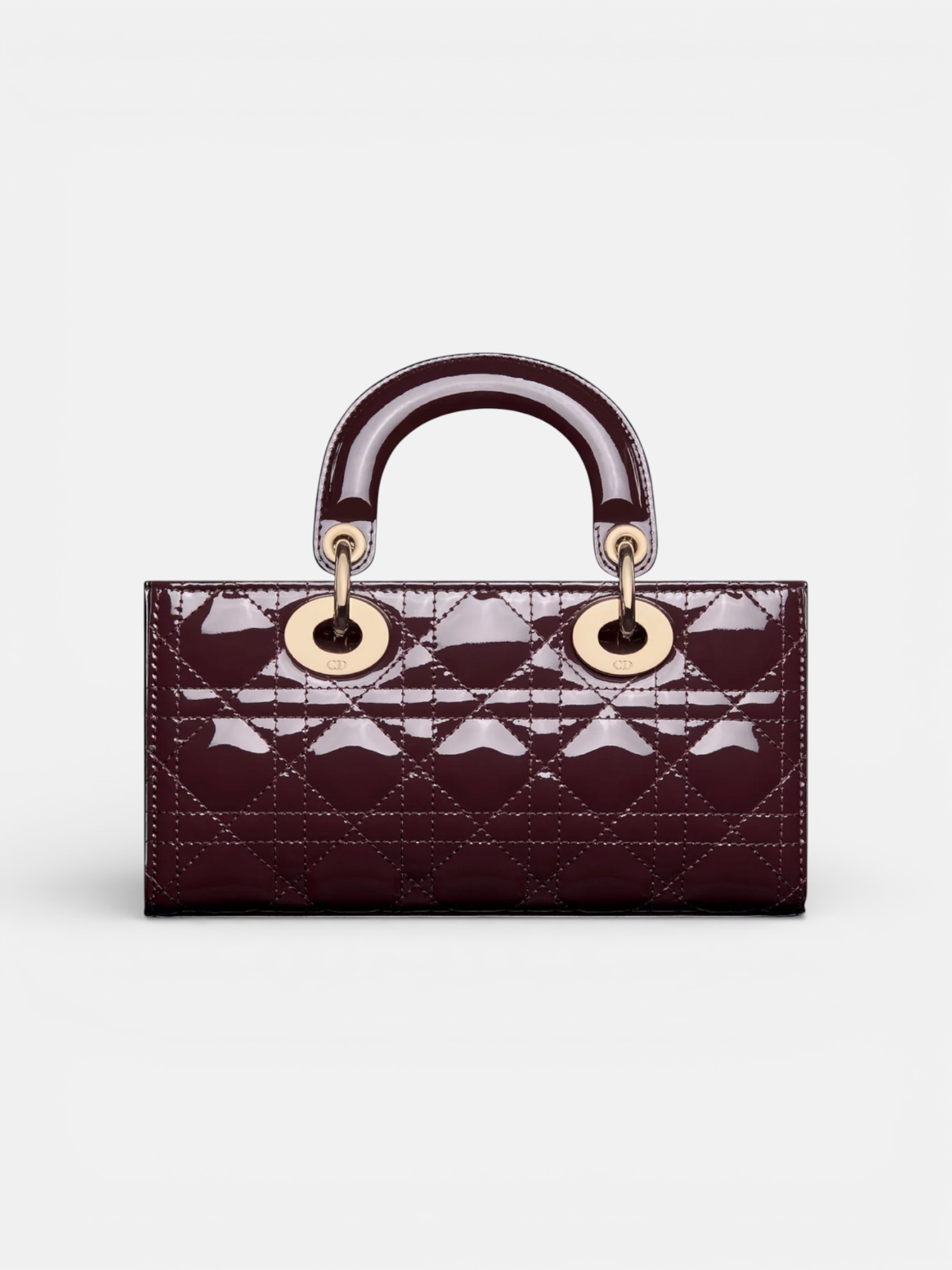 Dior Dior Small Lady D-Joy Bag  Burgundy – side profile view in premium quality with AA+ craftsmanship
