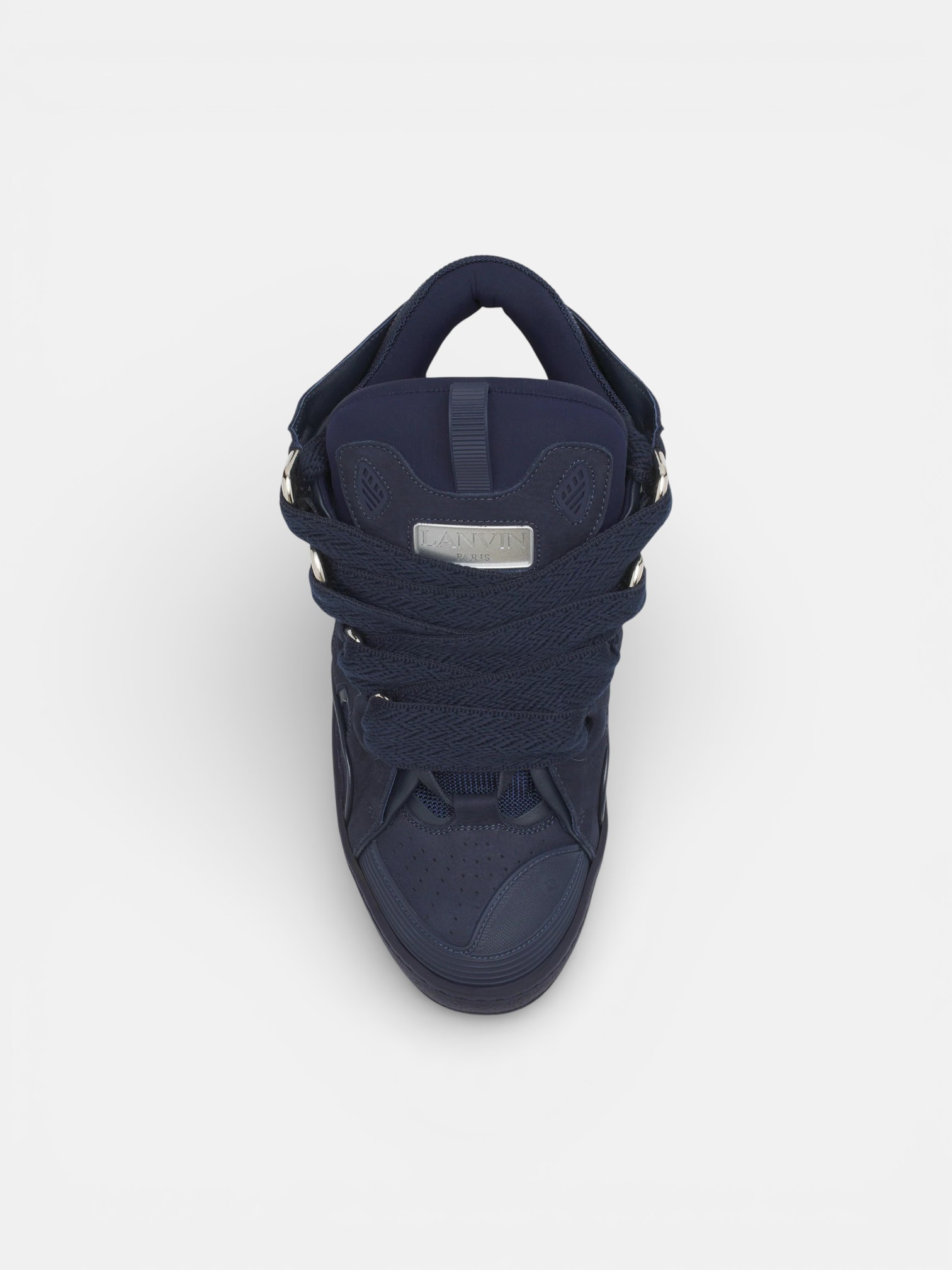 Lanvin Lanvin Curb Sneaker Navy Blue – back view in premium quality with AA+ craftsmanship