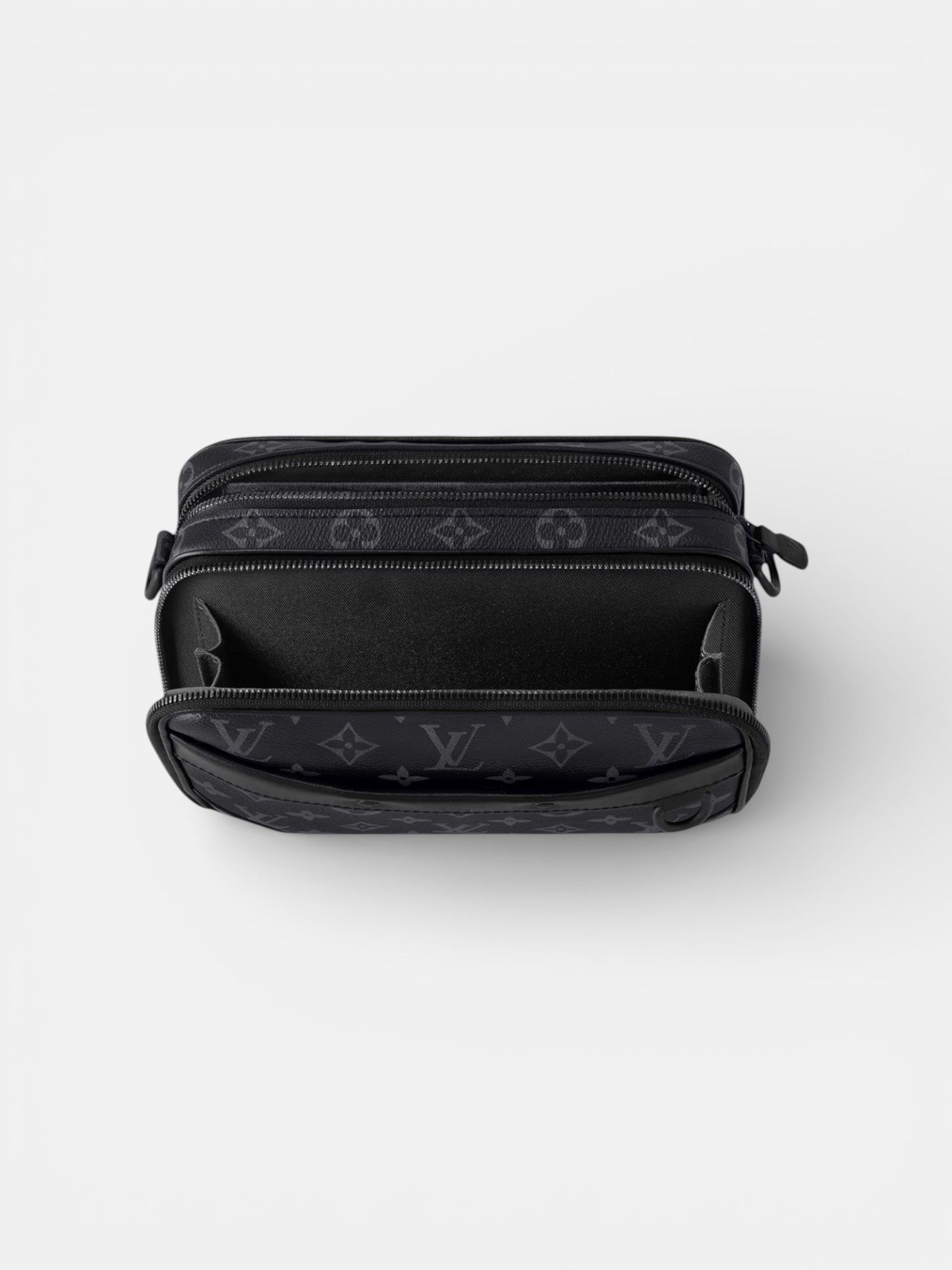 Louis Louis Vuitton Alpha Messenger Monogram Eclipse – back view in premium quality with AA+ craftsmanship