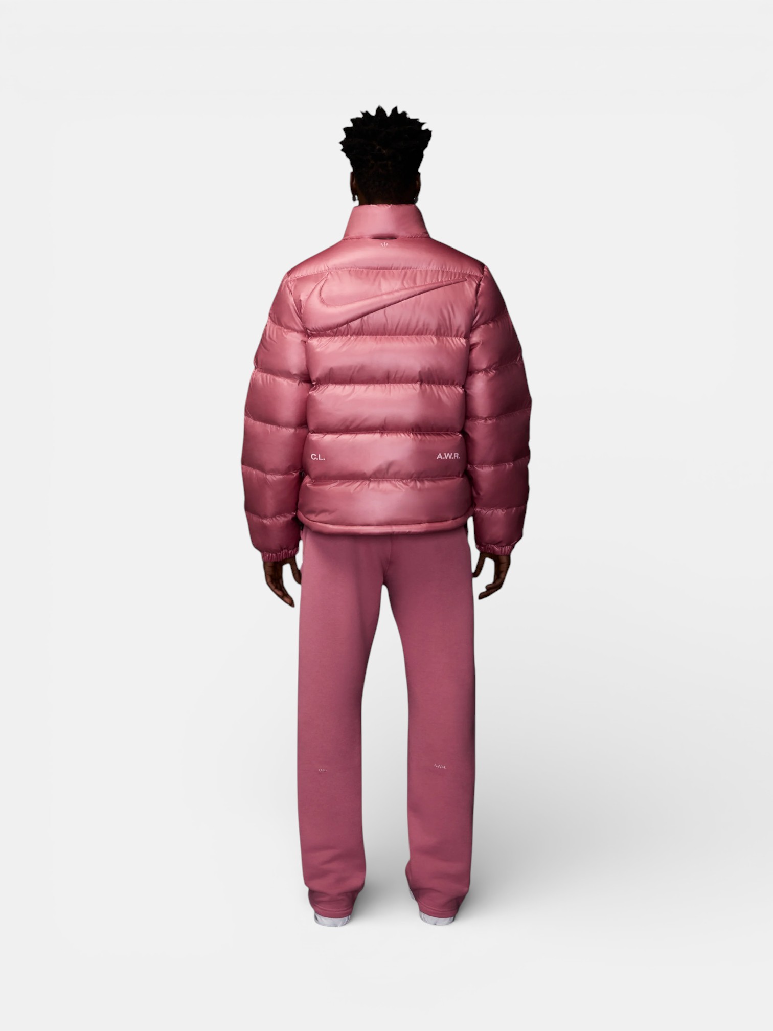 Nike Nike Nocta Sunset Puffer Jacket Desert Berry – detail view in premium quality with AA+ craftsmanship