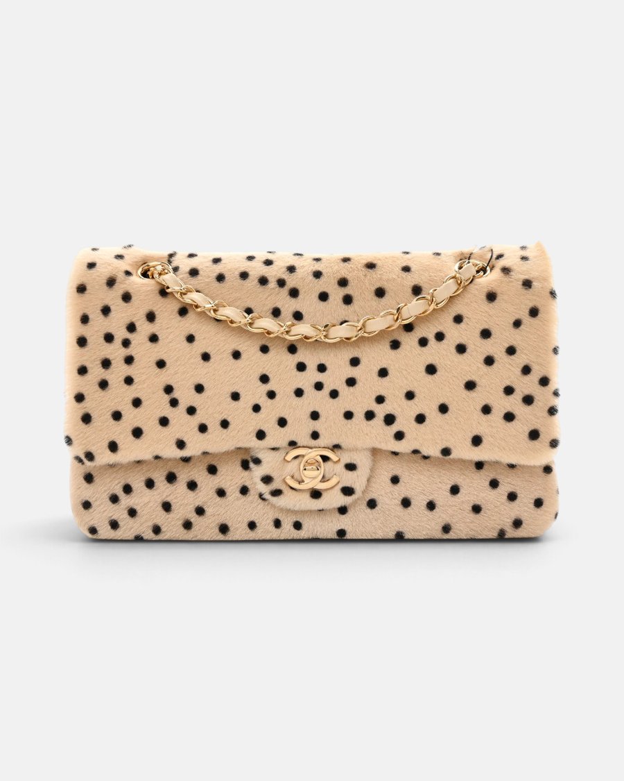 Chanel Flap Bag Cheetah Print Light Beige & Black - Preview