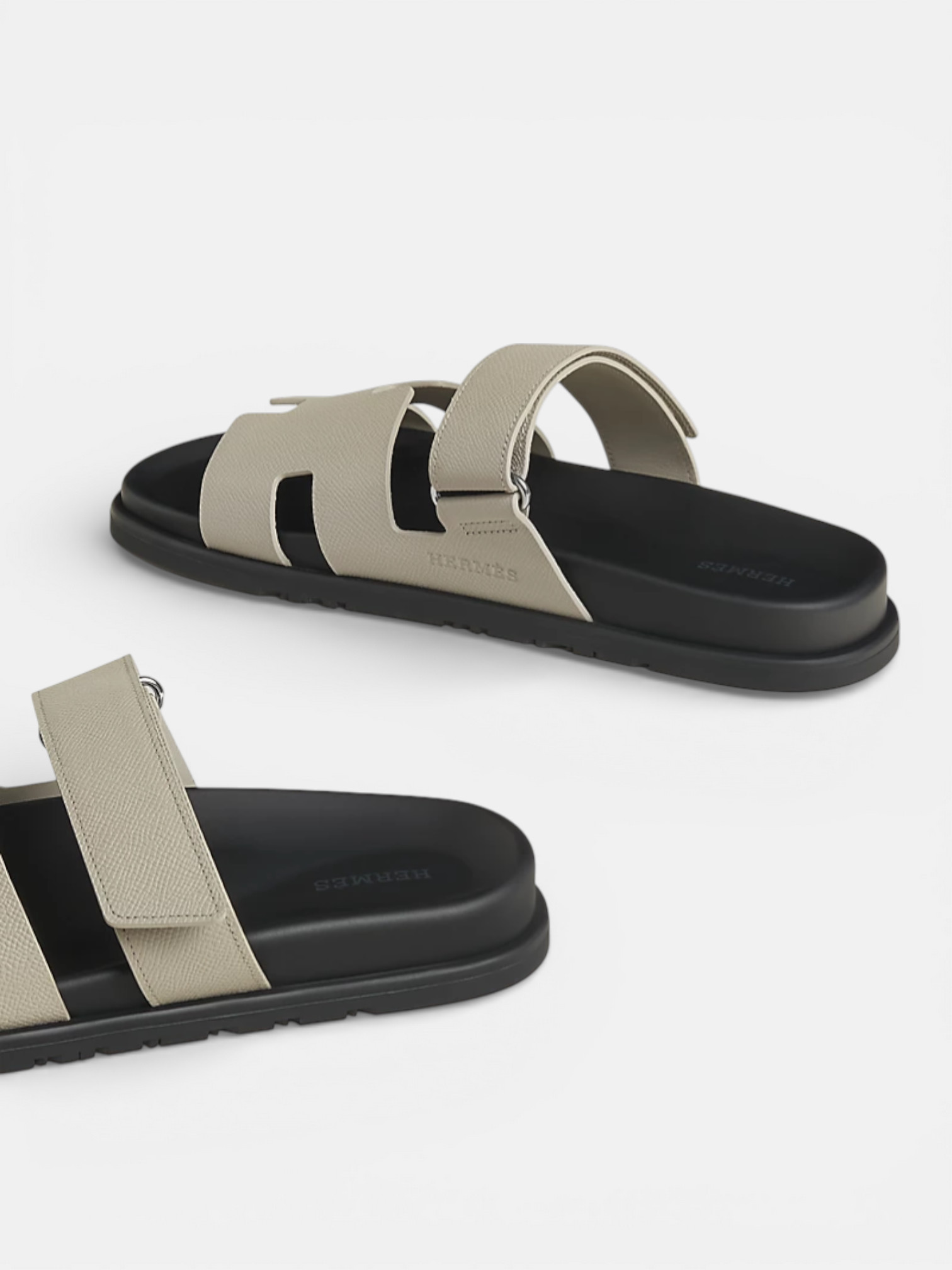 Hermes Hermes Chypre Sandal Beige Esquisse – back view in premium quality with AA+ craftsmanship