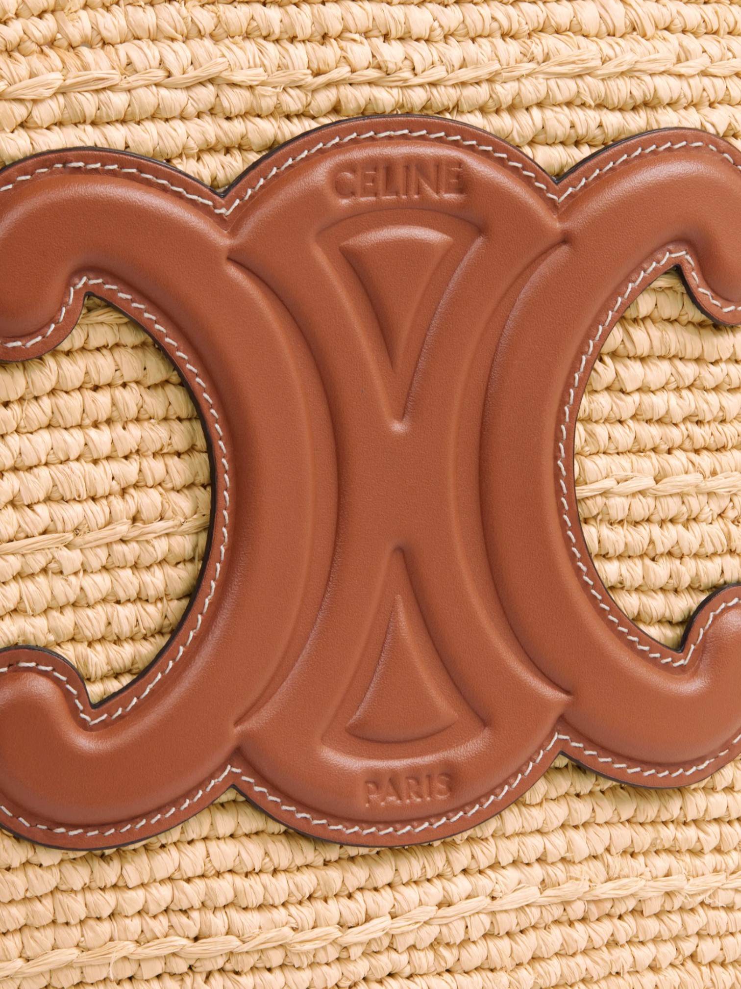 Celine Celine Classic Panier Calfskin Raffia – back view in premium quality with AA+ craftsmanship