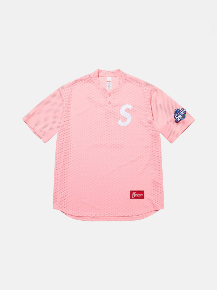 Supreme Classic Baseball Shirt Pink