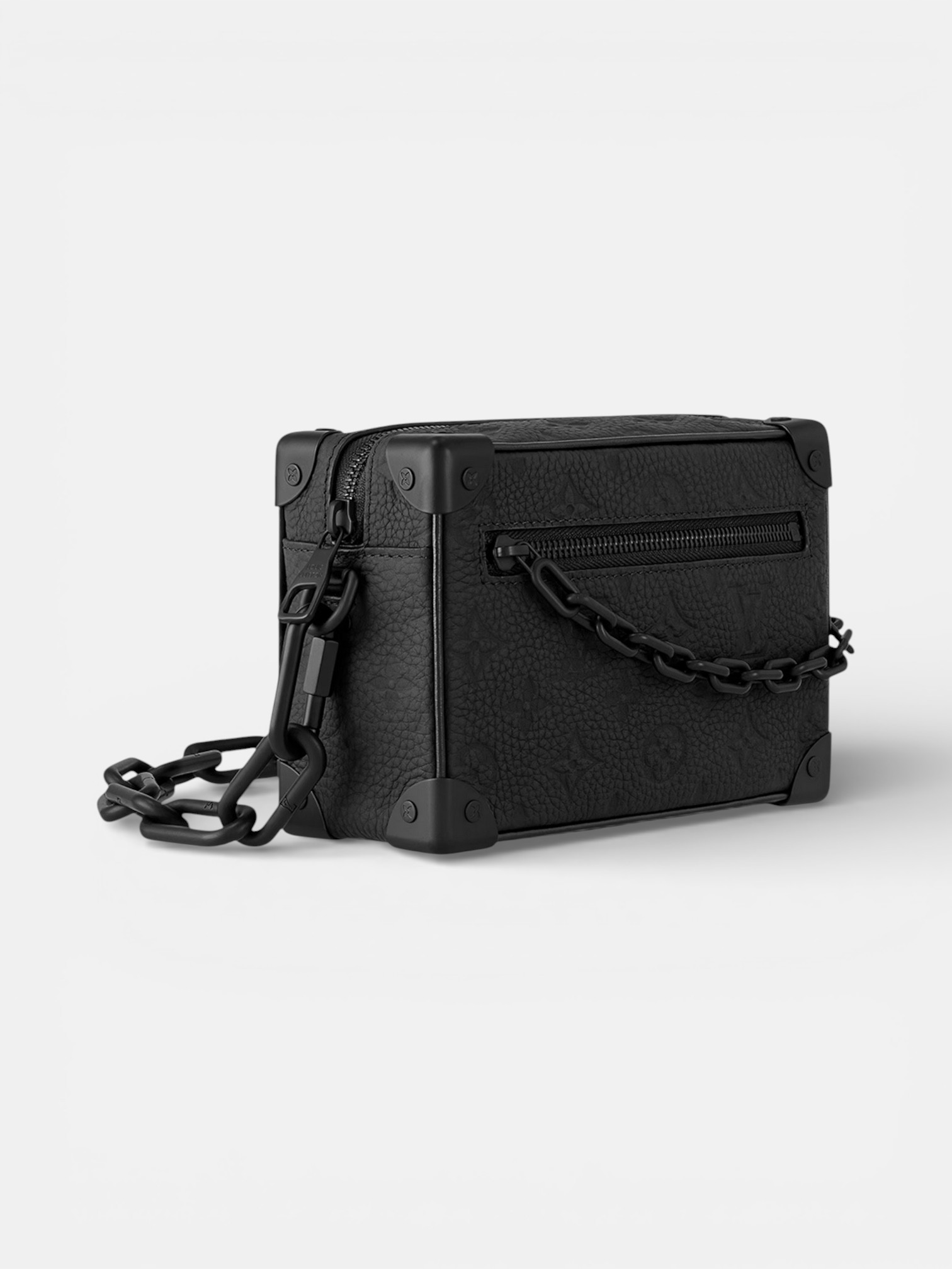 Louis Louis Vuitton Mini Soft Trunk Monogram Taurillon – side profile view in premium quality with AA+ craftsmanship