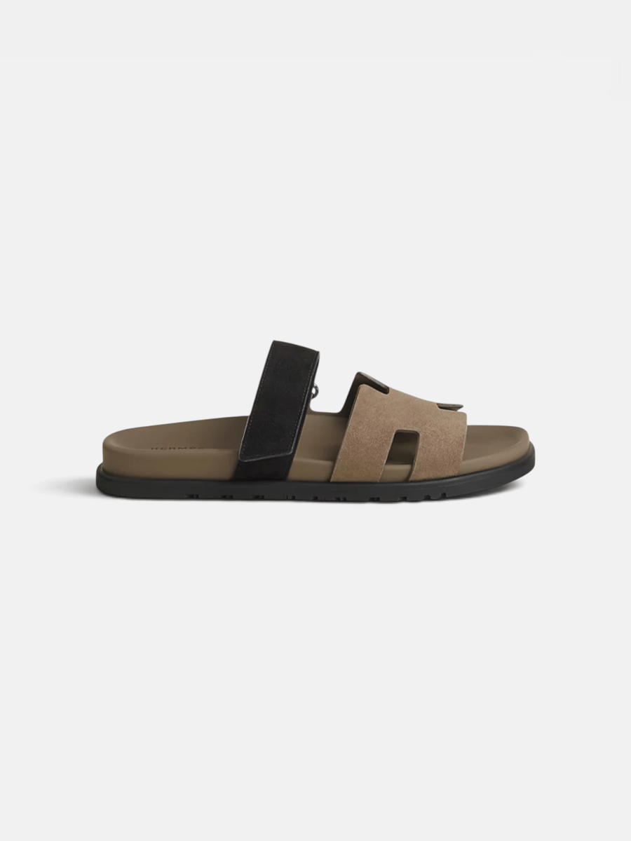 Hermes Chypre Sandal Etoupe / Noir