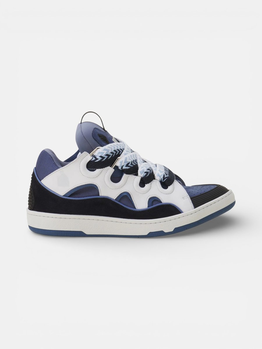 Lanvin Curb Sneaker Black Navy Blue