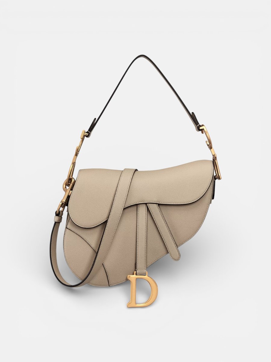 Dior Saddle Bag Grained Beige