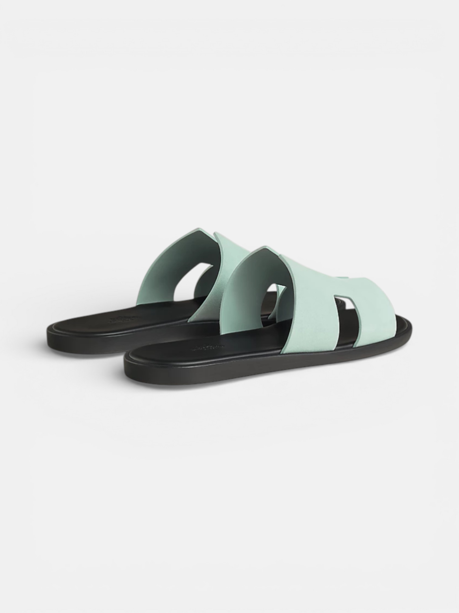 Hermes Hermes Izmir Sandal Bleu Glacier – close-up detail view in premium quality with AA+ craftsmanship