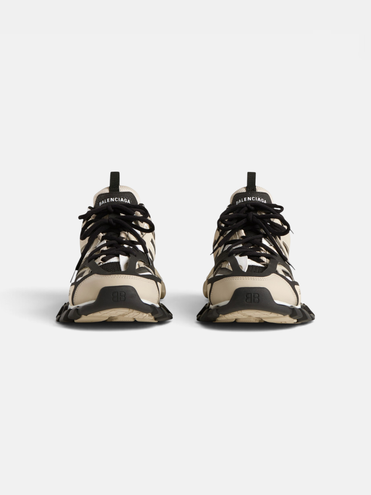 Balenciaga Balenciaga Track Sneaker  Beige Black – close-up detail view in premium quality with AA+ craftsmanship