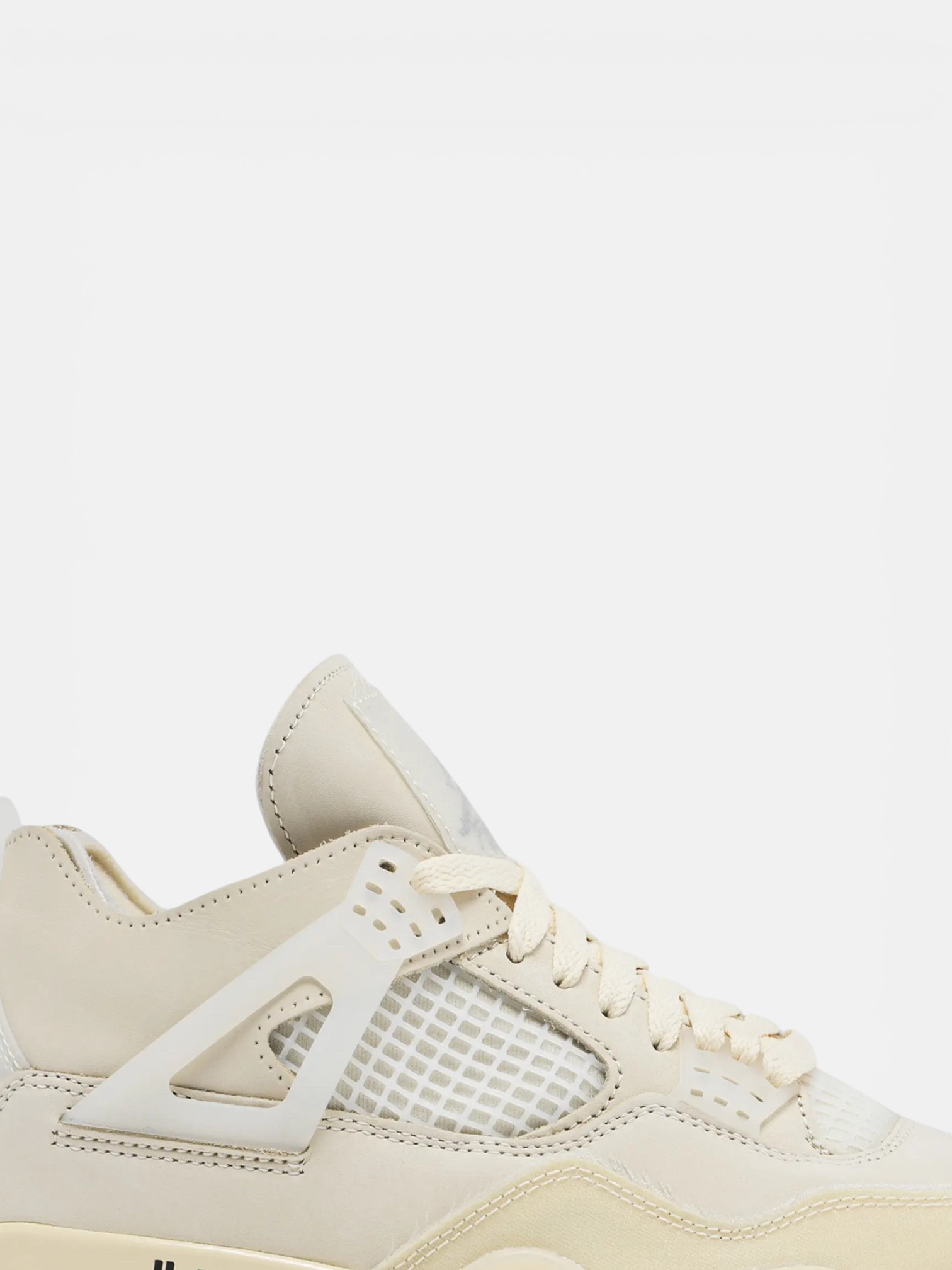 Jordan Jordan 4 Retro Off-White Sail – back view in premium quality with AA+ craftsmanship