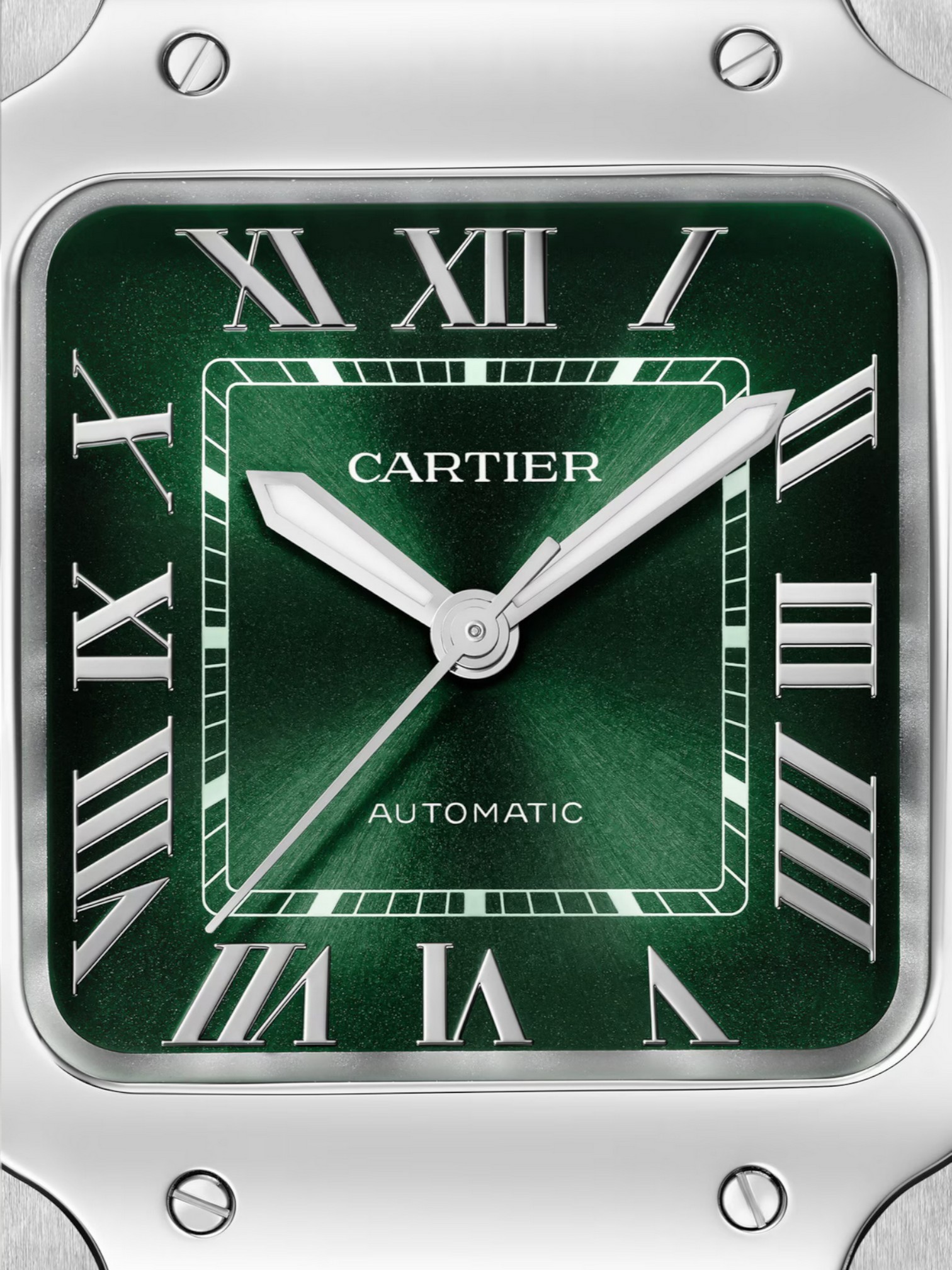 Cartier Cartier Santos Watch Green Dial – detail view in premium quality with AA+ craftsmanship
