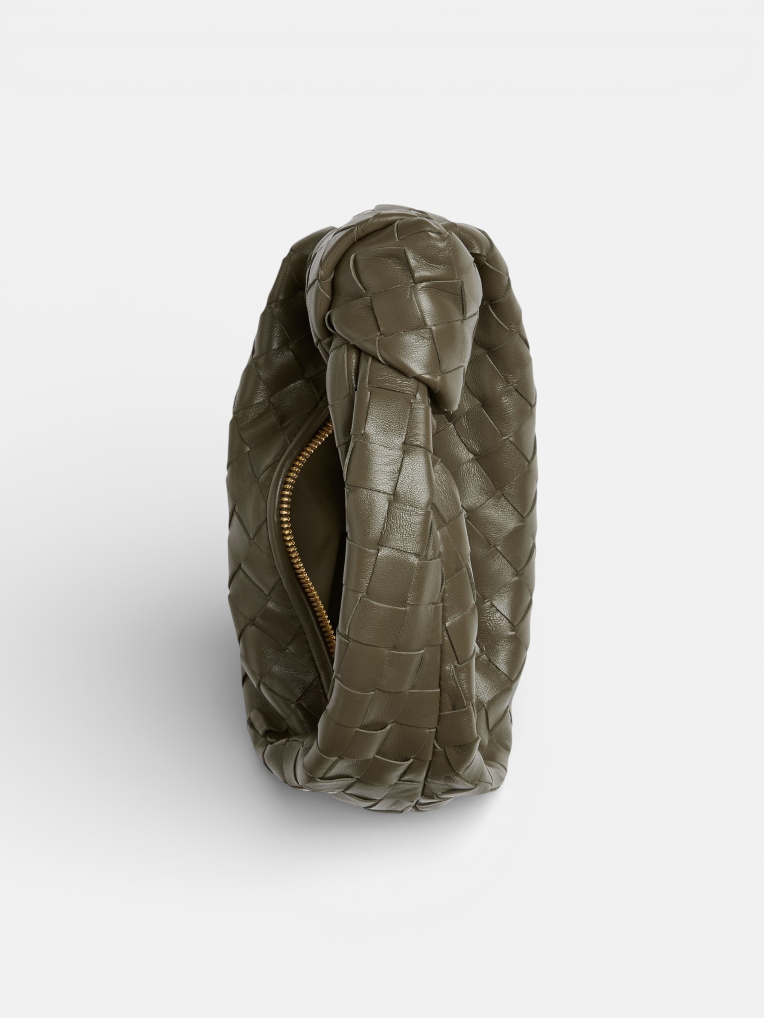 Bottega Bottega Veneta Mini Jodie Dark Green – side profile view in premium quality with AA+ craftsmanship