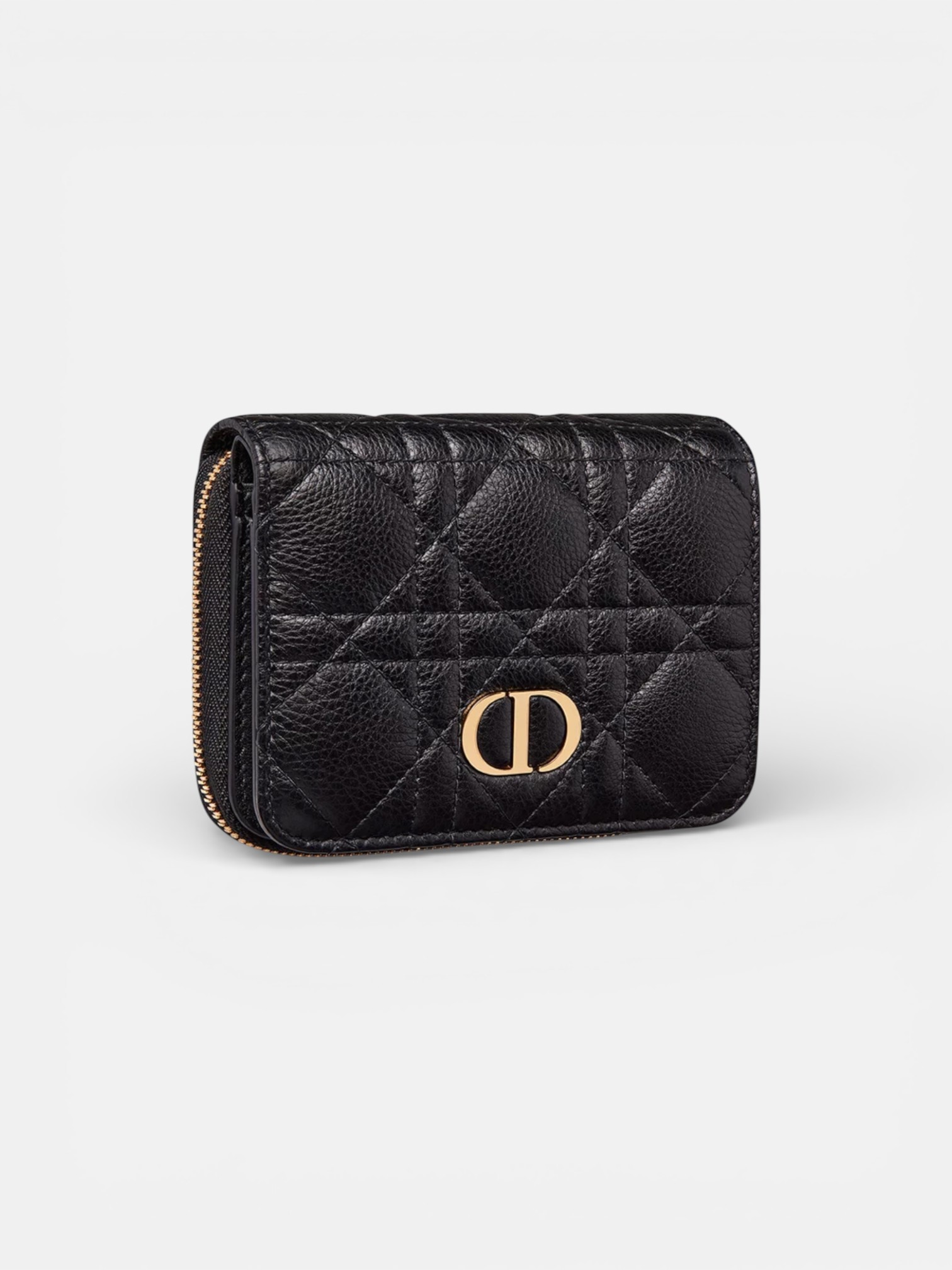 Dior Dior Caro Scarlet Wallet Black – side profile view in premium quality with AA+ craftsmanship