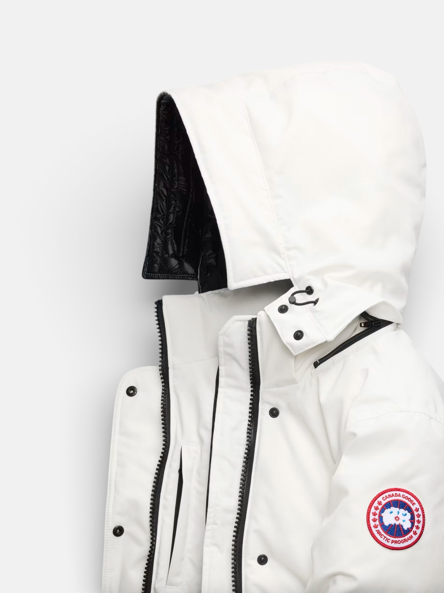 Canada Canada Goose Trillium Jacket White – side profile view in premium quality with AA+ craftsmanship