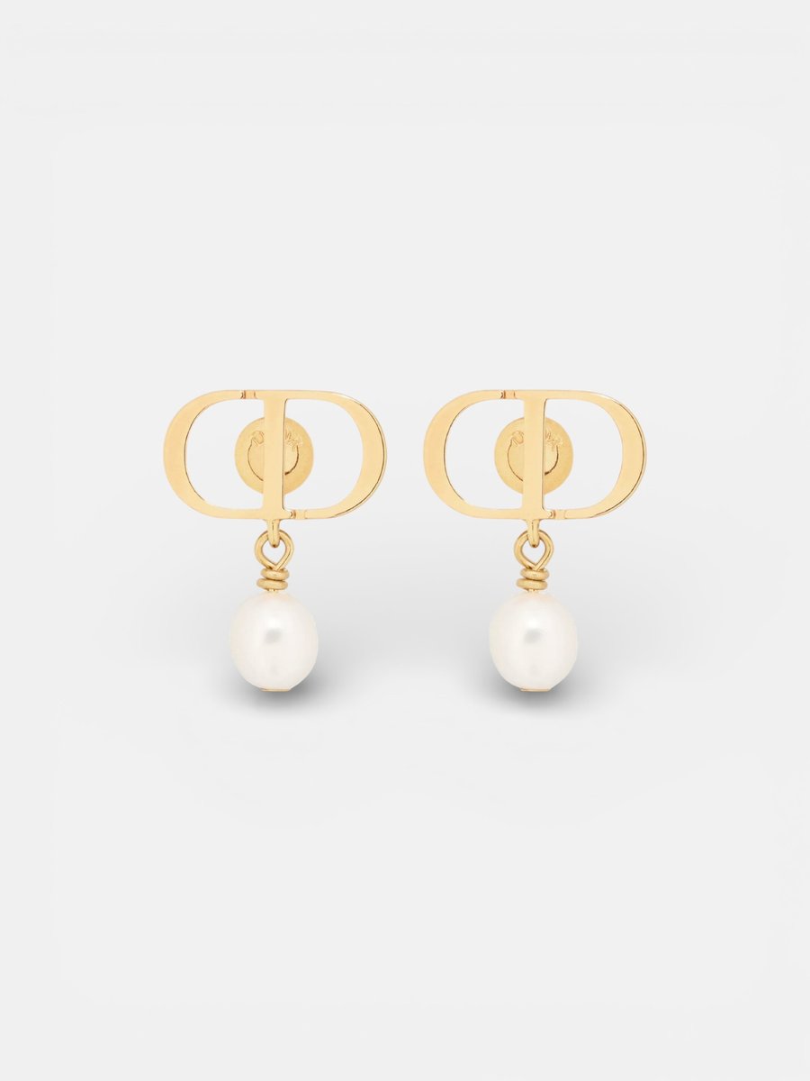 Dior Petit CD Earrings Gold