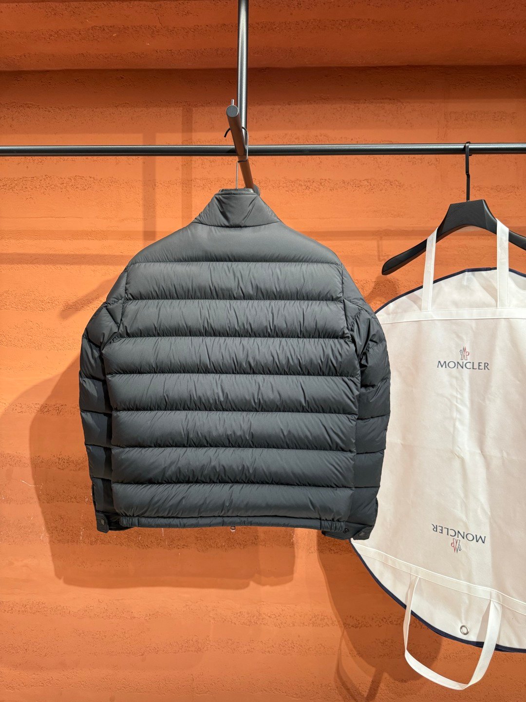 Moncler Moncler Puffer Jacket Full Black – back view in premium quality with AA+ craftsmanship